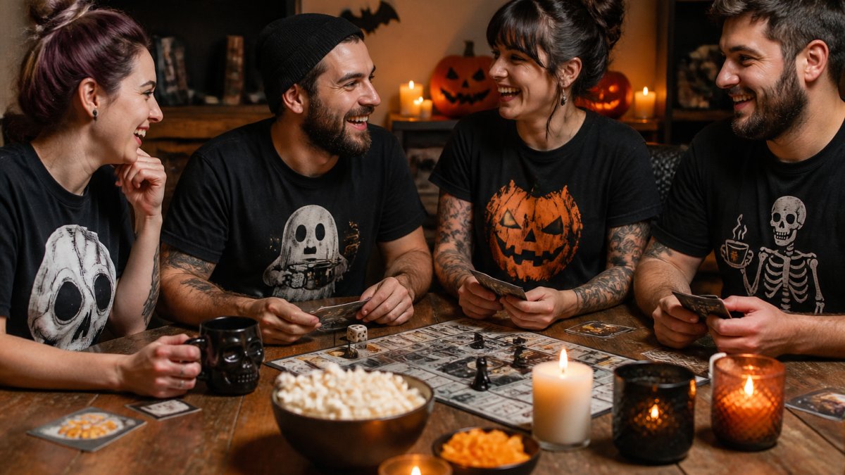 Spooky Graphic Tees for Halloween Game Night