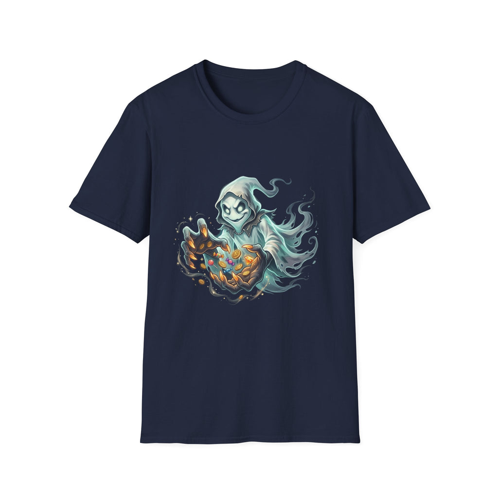 Hooded Ghost Halloween Unisex Softstyle T-Shirt