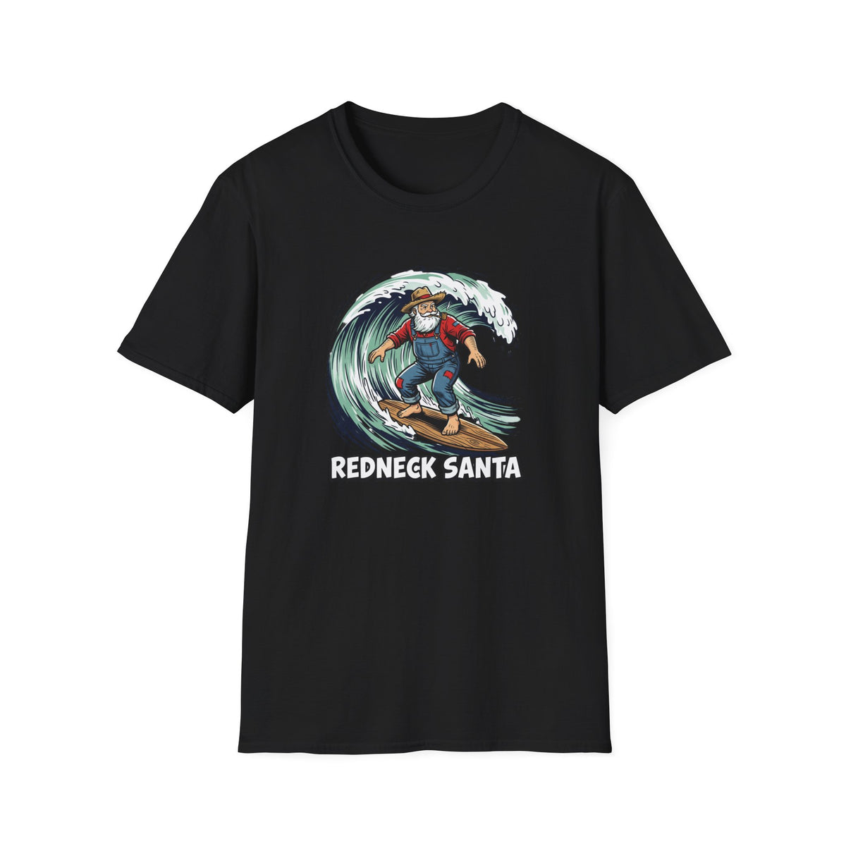 Redneck Santa T-Shirt — Surfing Santa Holiday Graphic Tee