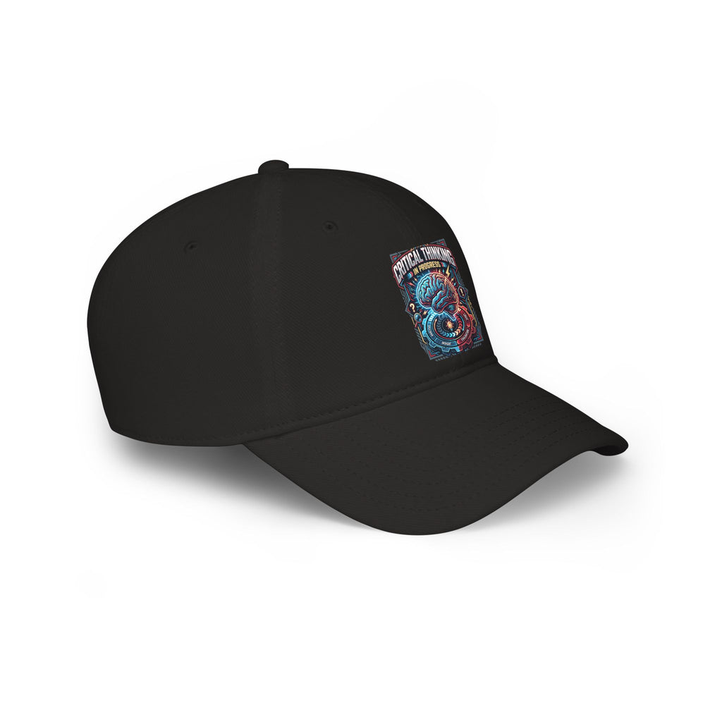 Dragon Skull Baseball Cap - 'Critical Thinking' Graphic Low Profile Hat