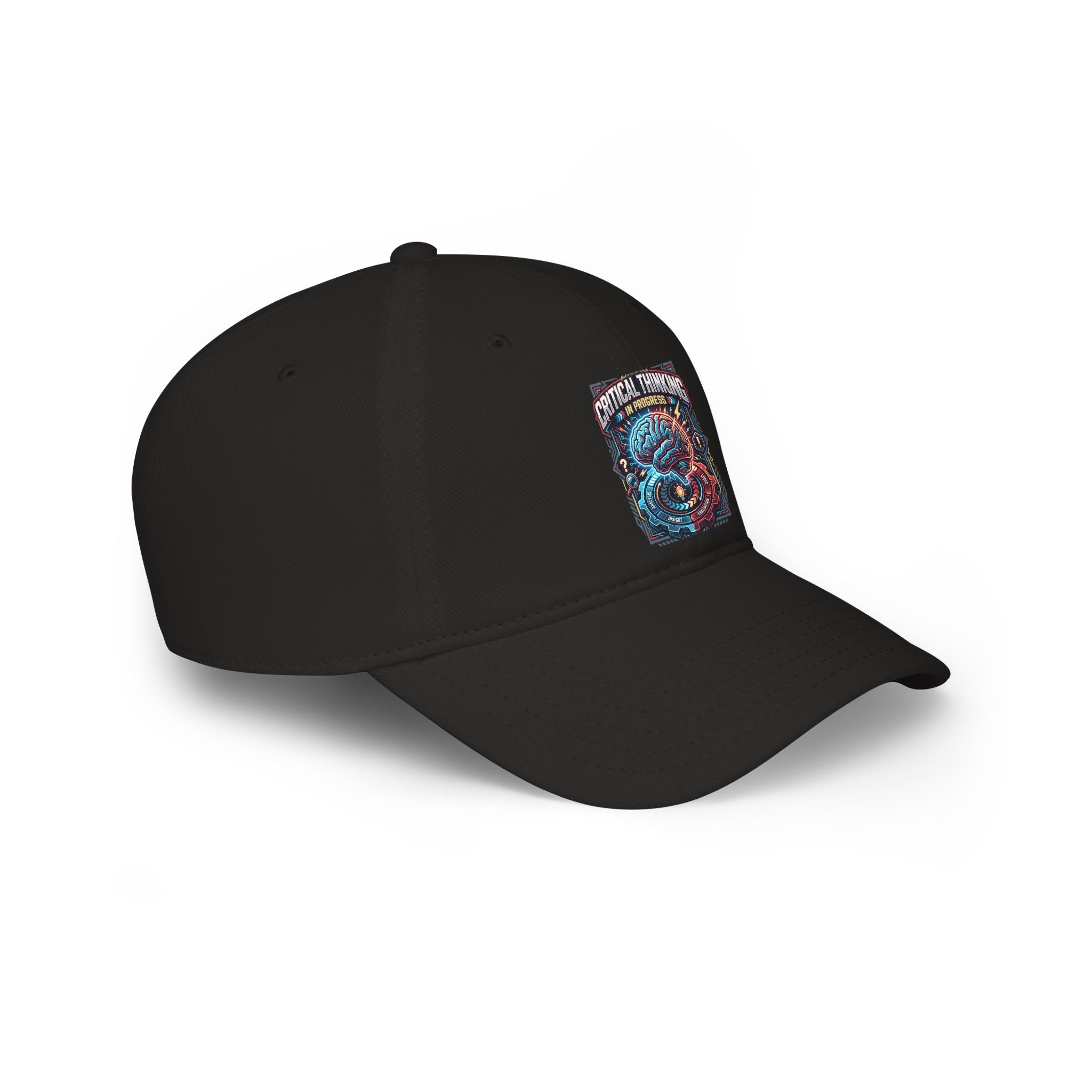 Dragon Skull Baseball Cap - 'Critical Thinking' Graphic Low Profile Hat