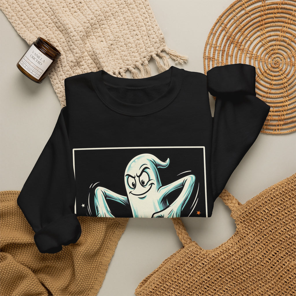 Candy Swipe Ghost Halloween Crewneck Sweatshirt