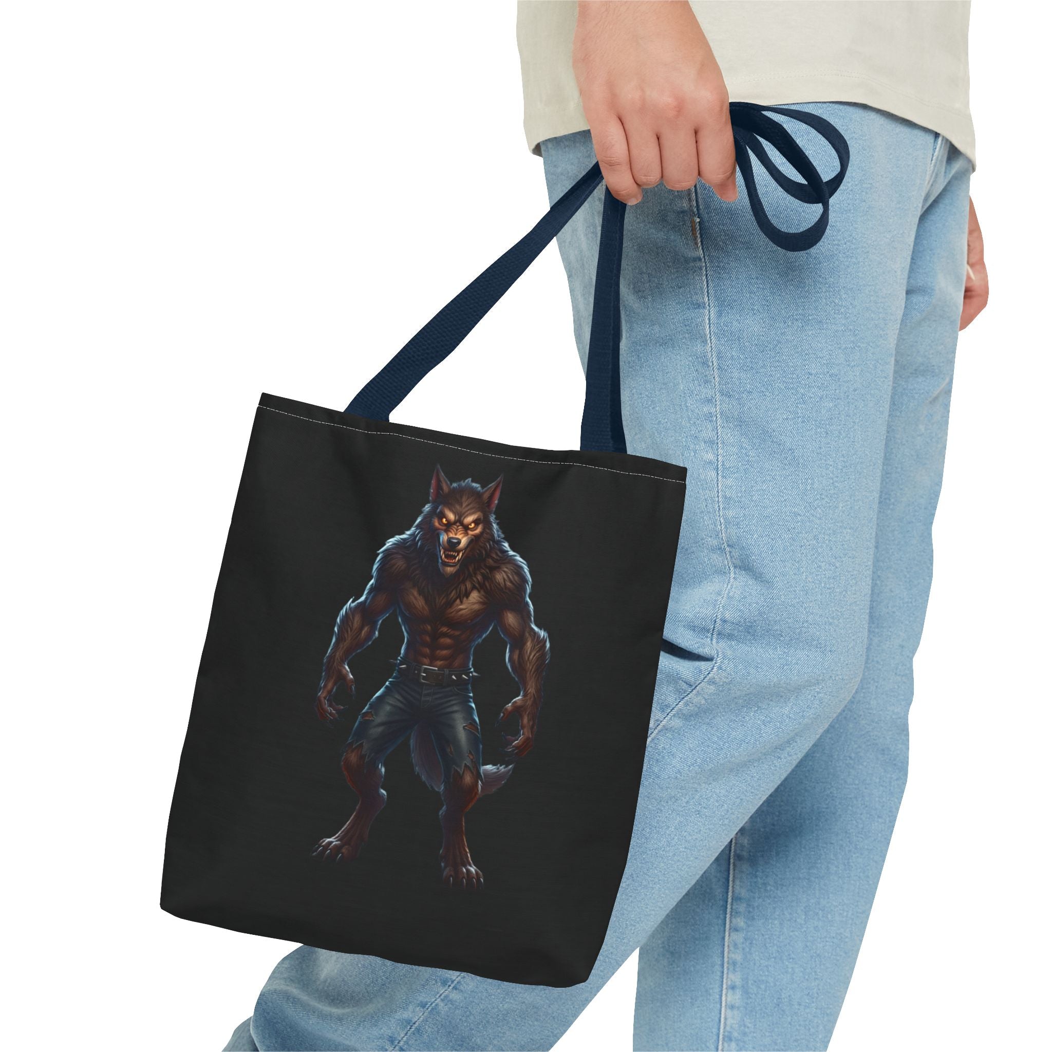 Werewolf Tote Bag — Dark Fantasy Creature Shopper