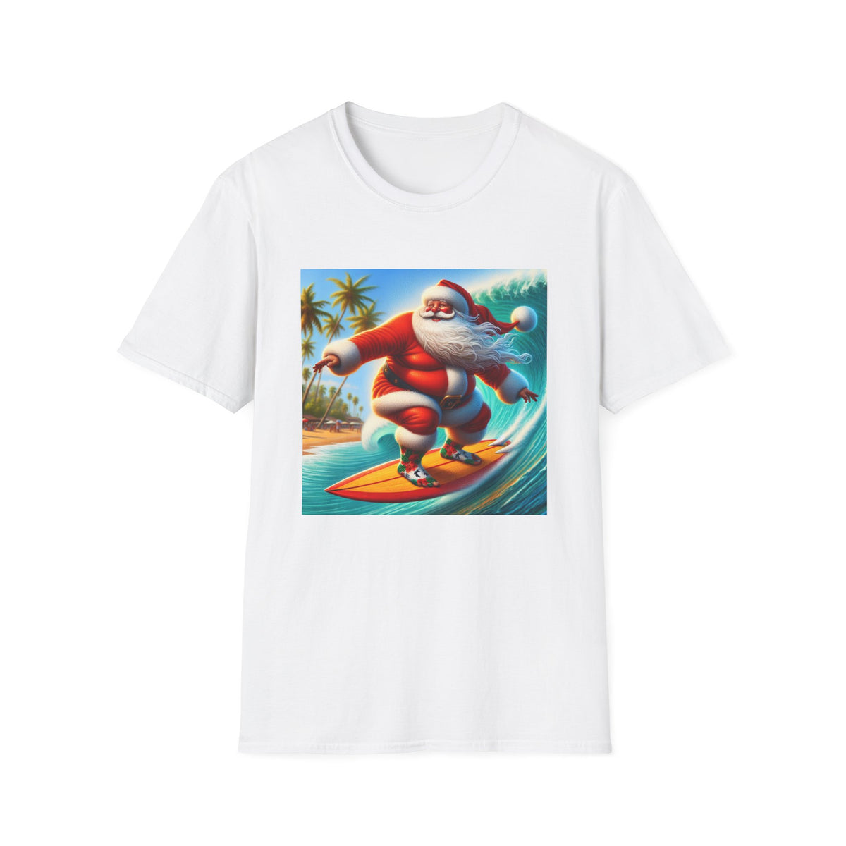 Surfing Santa Christmas T-Shirt