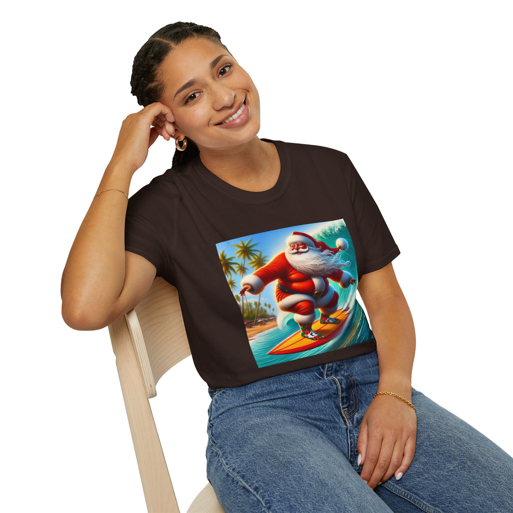 Surfing Santa Christmas T-Shirt