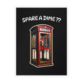 Spare a Dime? Vintage Phone Booth Kiss-Cut Vinyl Sticker