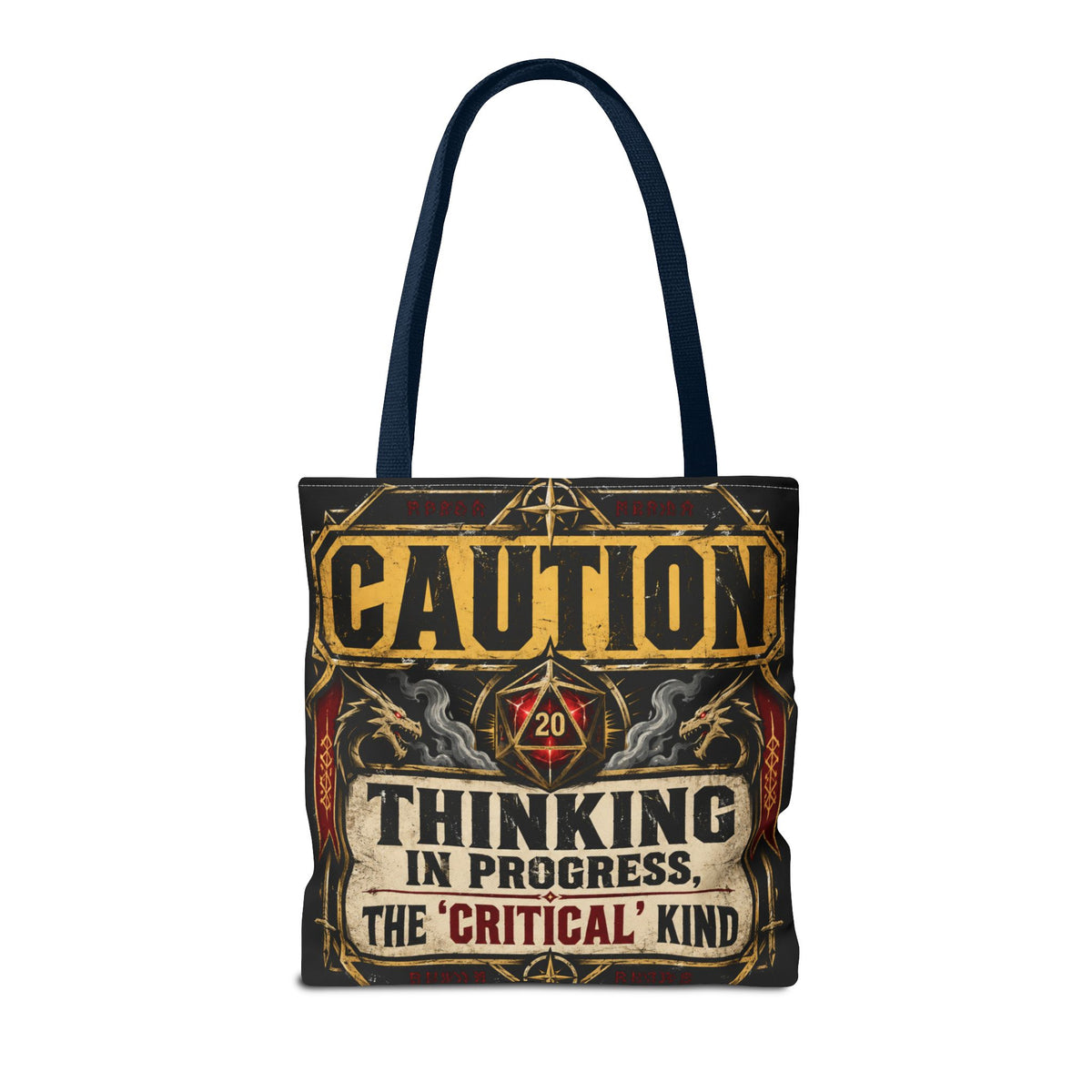 Caution Thinking in Progress Critical Kind Tote Bag