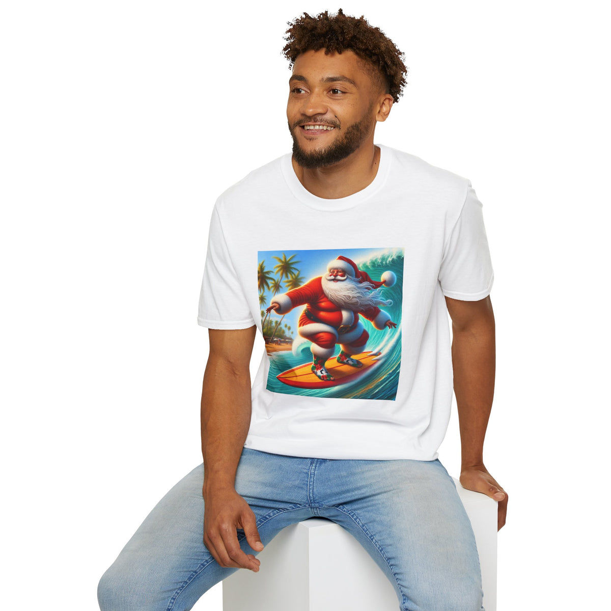 Surfing Santa Christmas T-Shirt