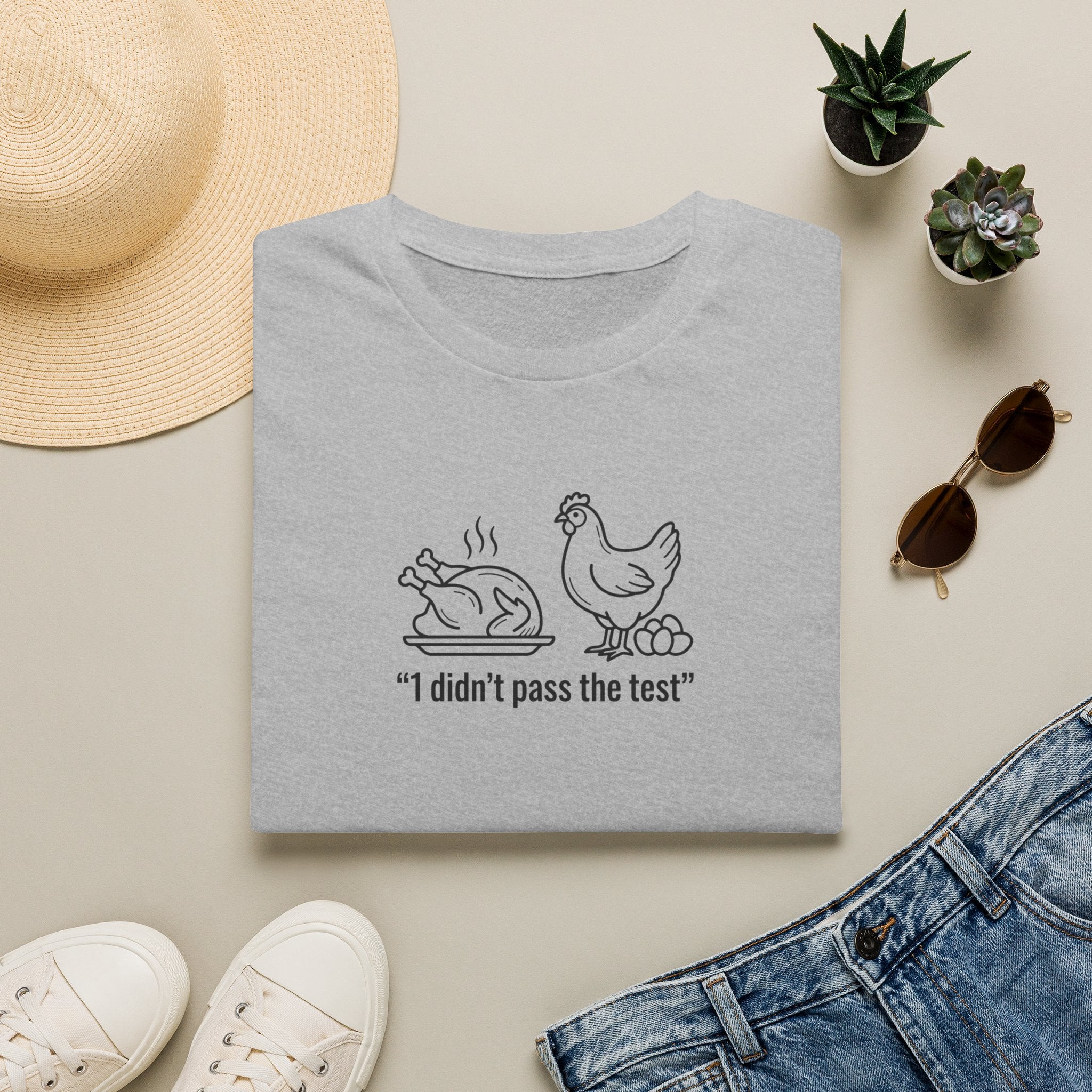 I DIDNT PASS THE TEST (CHICKEN) Unisex Softstyle T-Shirt