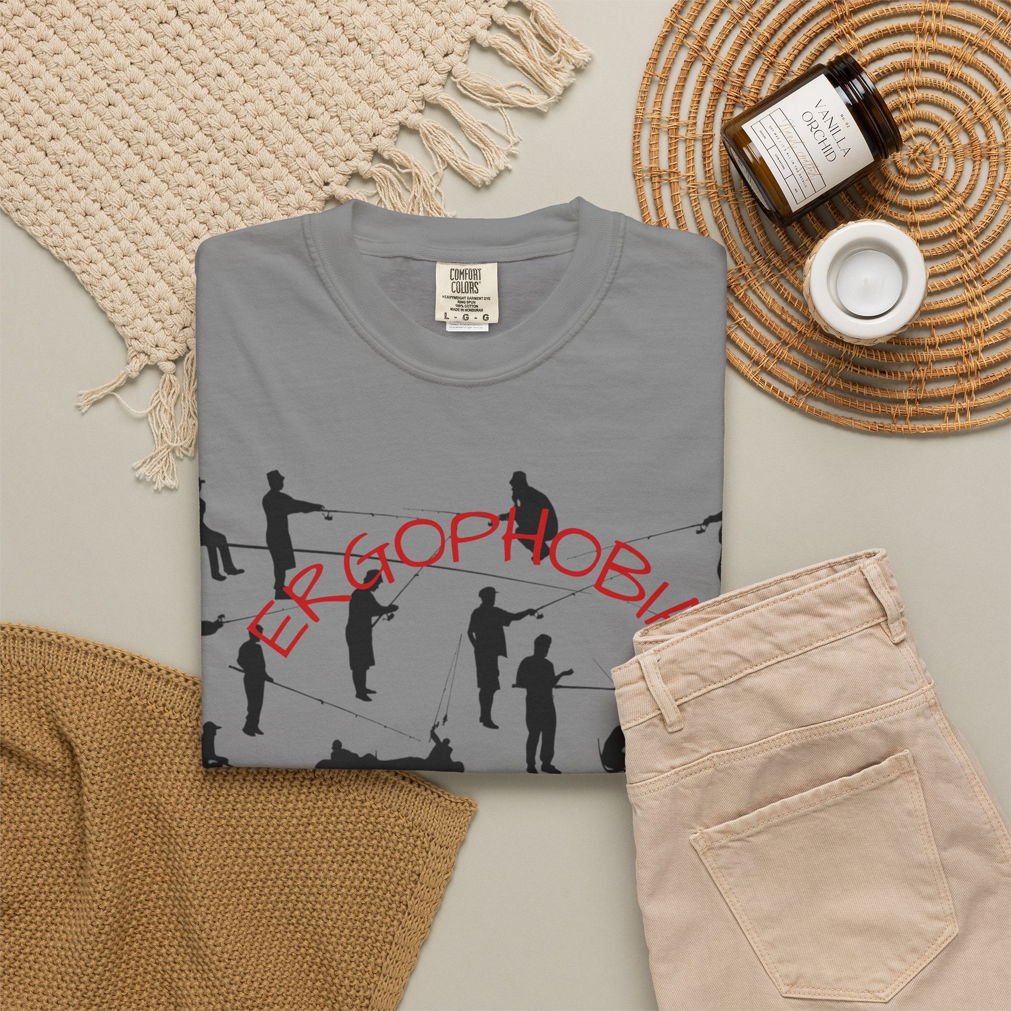 Different Styles of Fishing Garment-Dyed T-Shirt