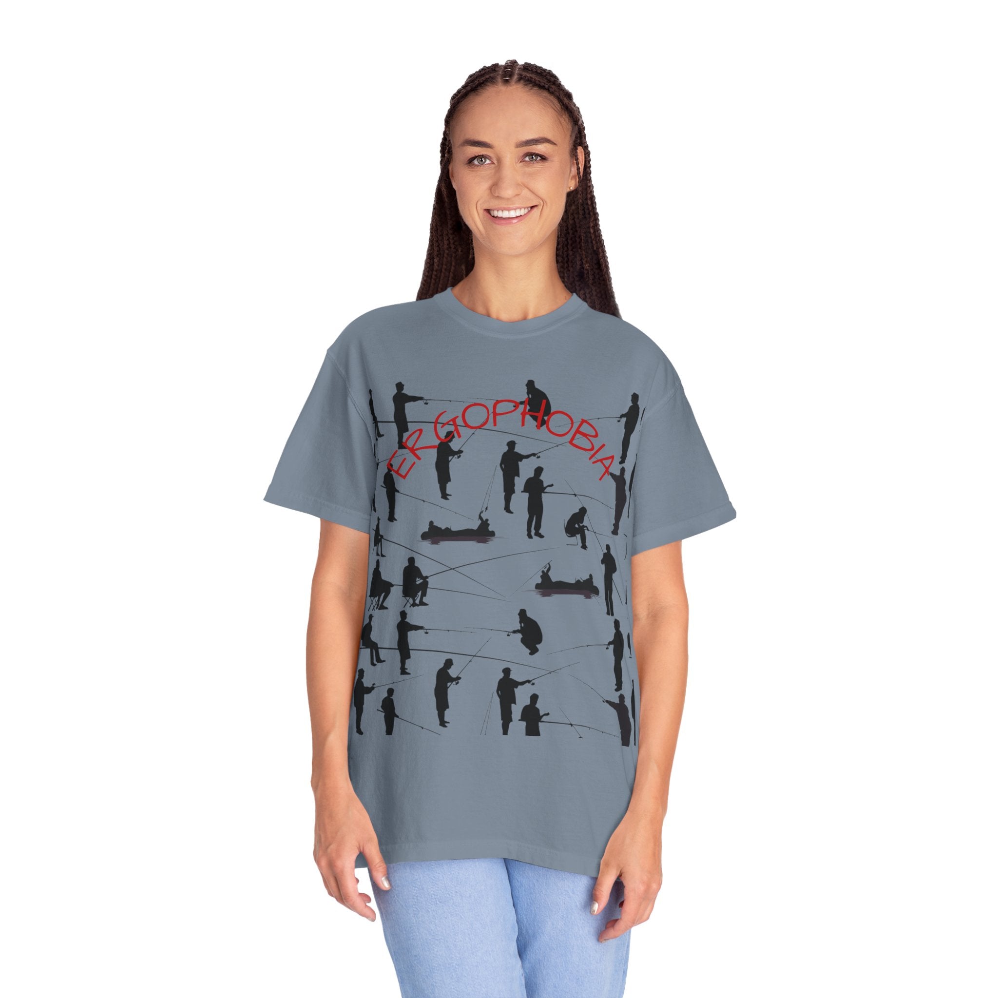 Different Styles of Fishing Garment-Dyed T-Shirt