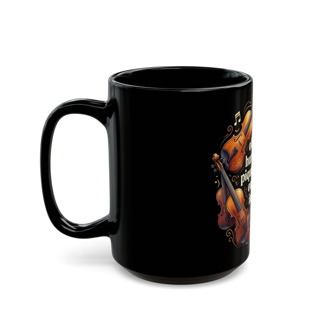 Music Teacher Mug — “offended, hurt, miffed, piqued, touchy, outraged, insulted” Violinist Coffee Cup