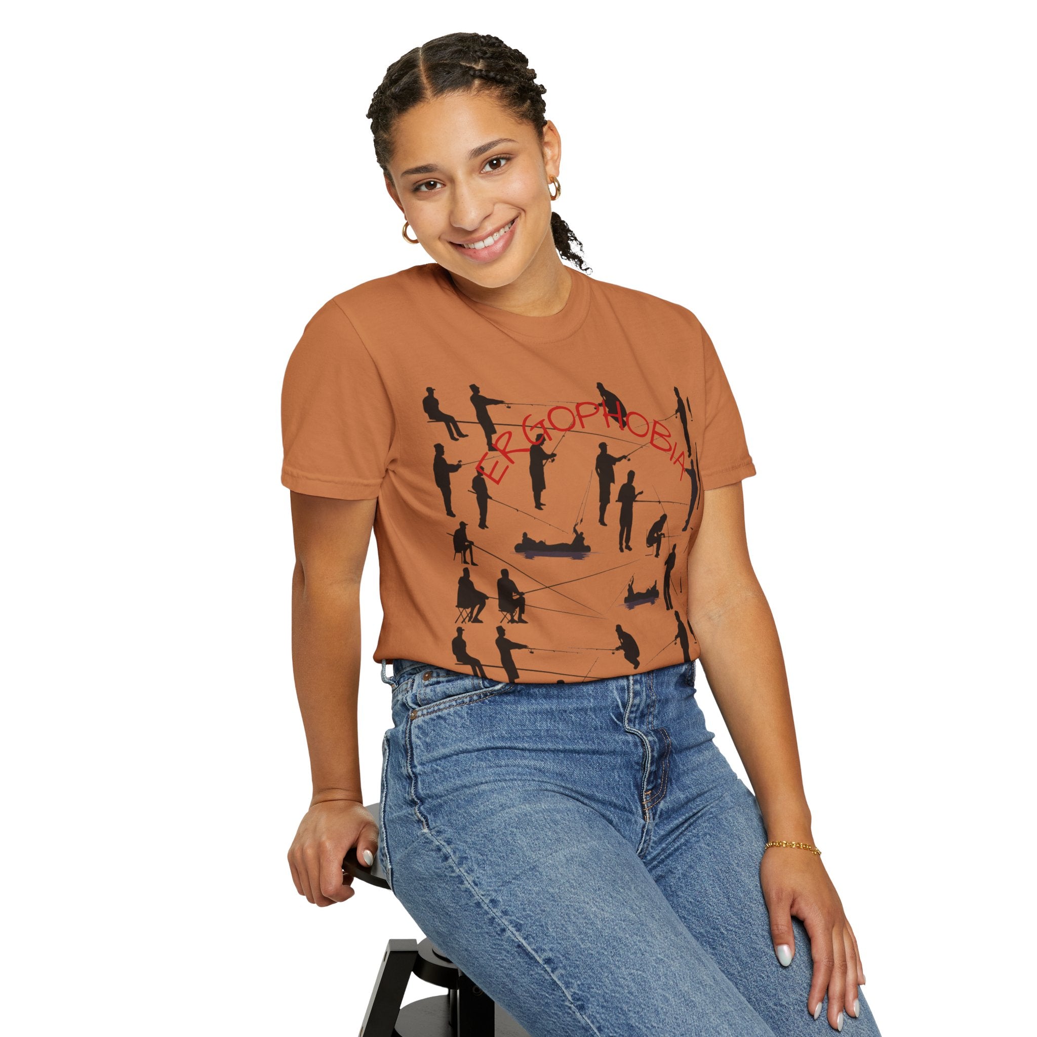 Different Styles of Fishing Garment-Dyed T-Shirt