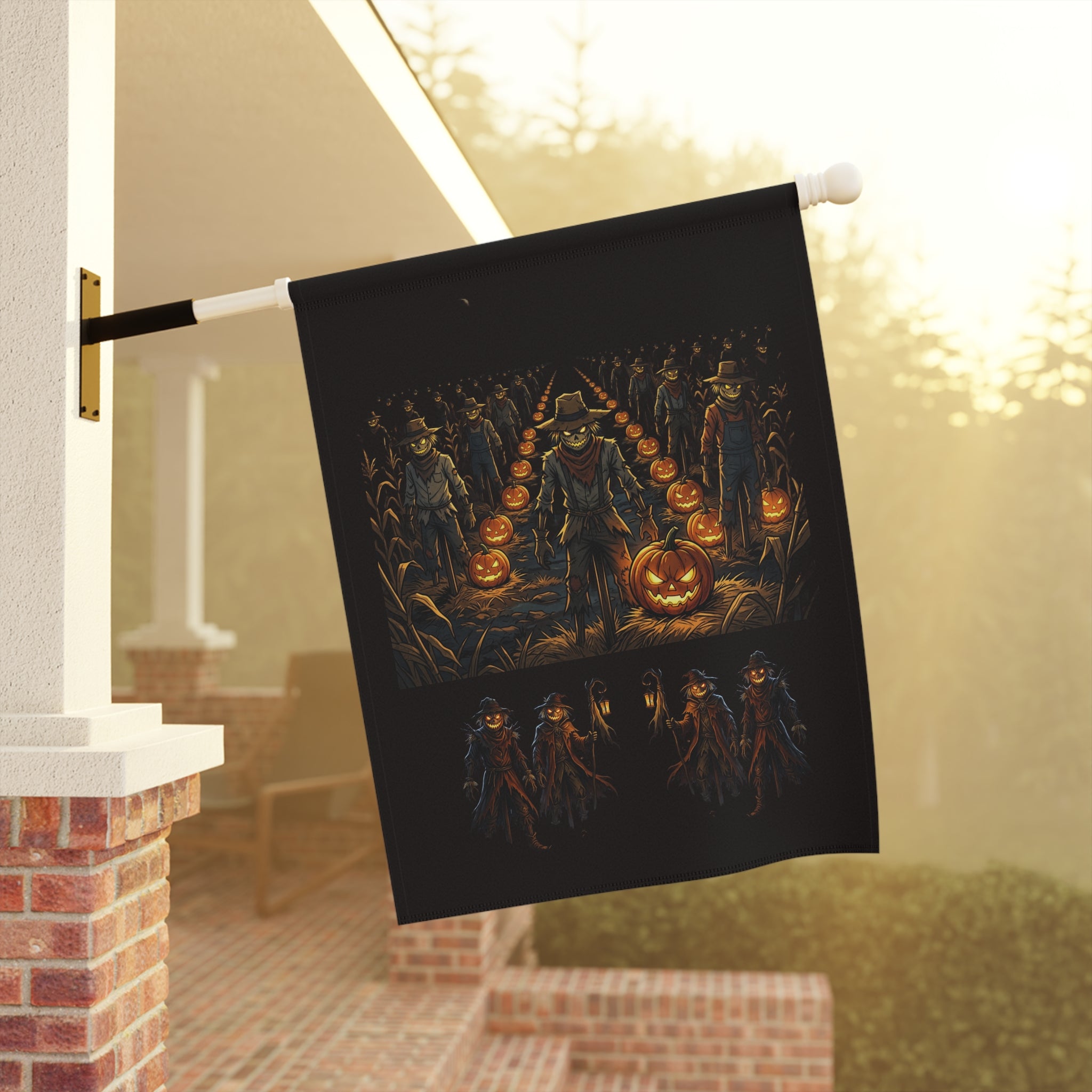 Halloween Scarecrow Garden Flag – Pumpkin Patch Harvest House Banner
