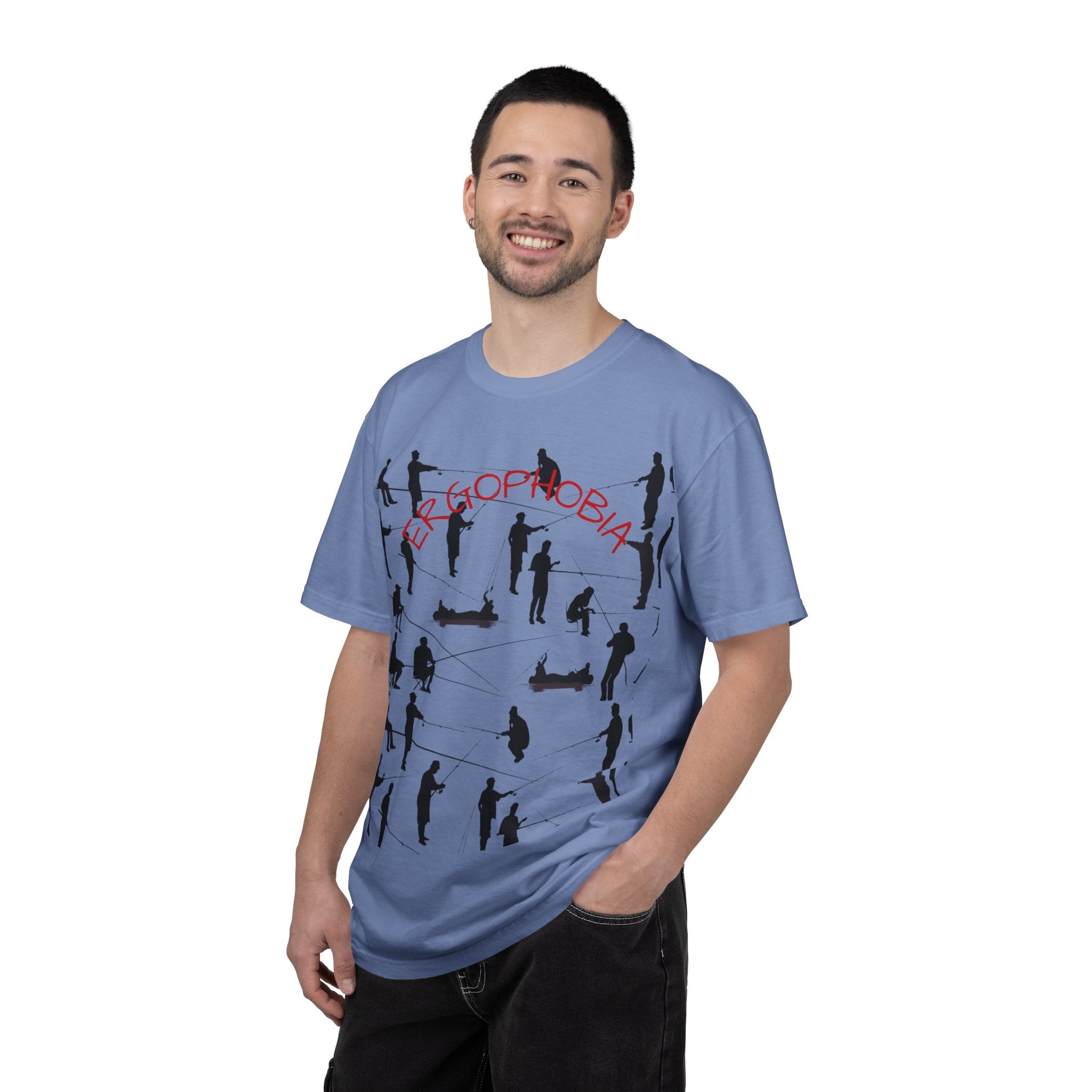 Different Styles of Fishing Garment-Dyed T-Shirt