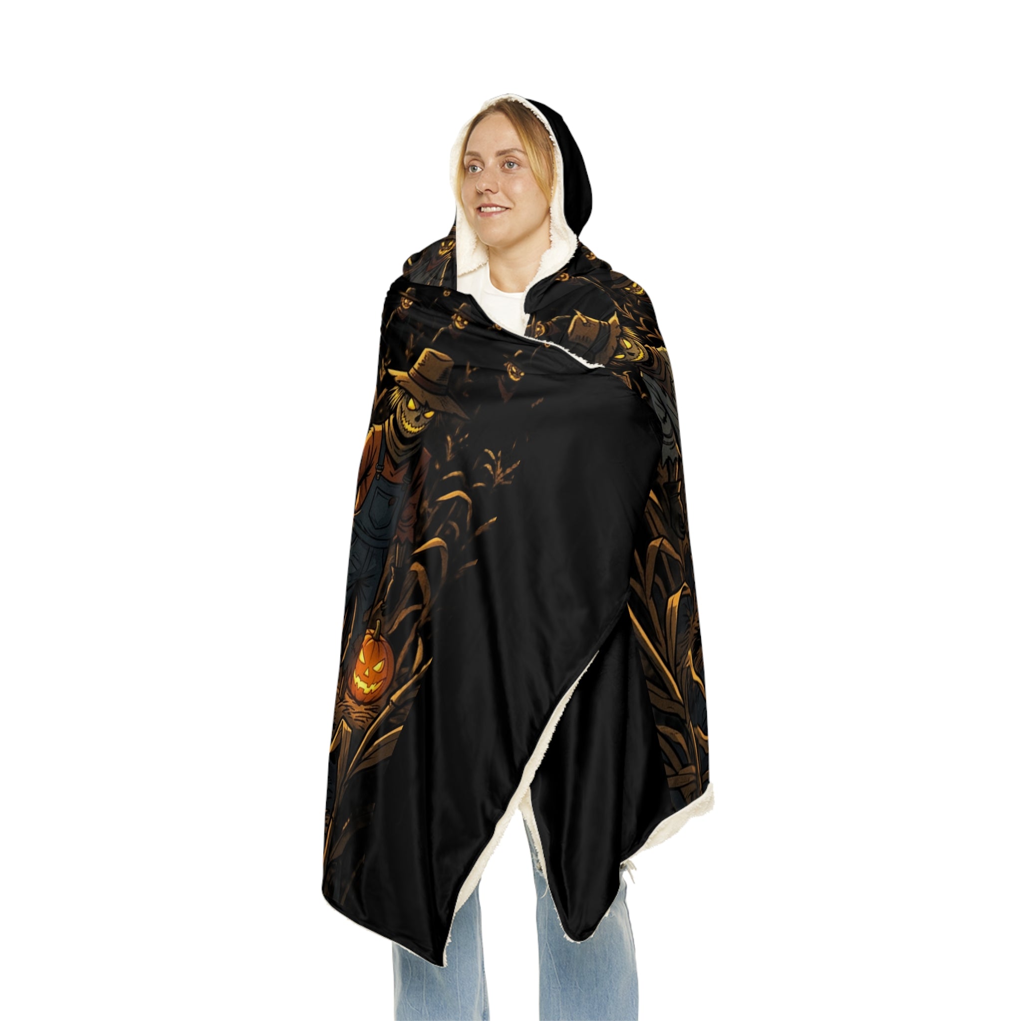 Halloween Scarecrow Pumpkin Patch Snuggle Blanket