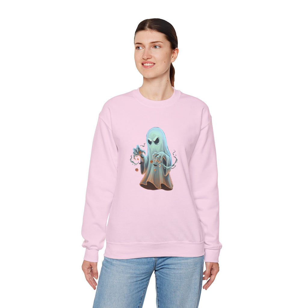 Grumpy Ghost Halloween Crewneck Sweatshirt