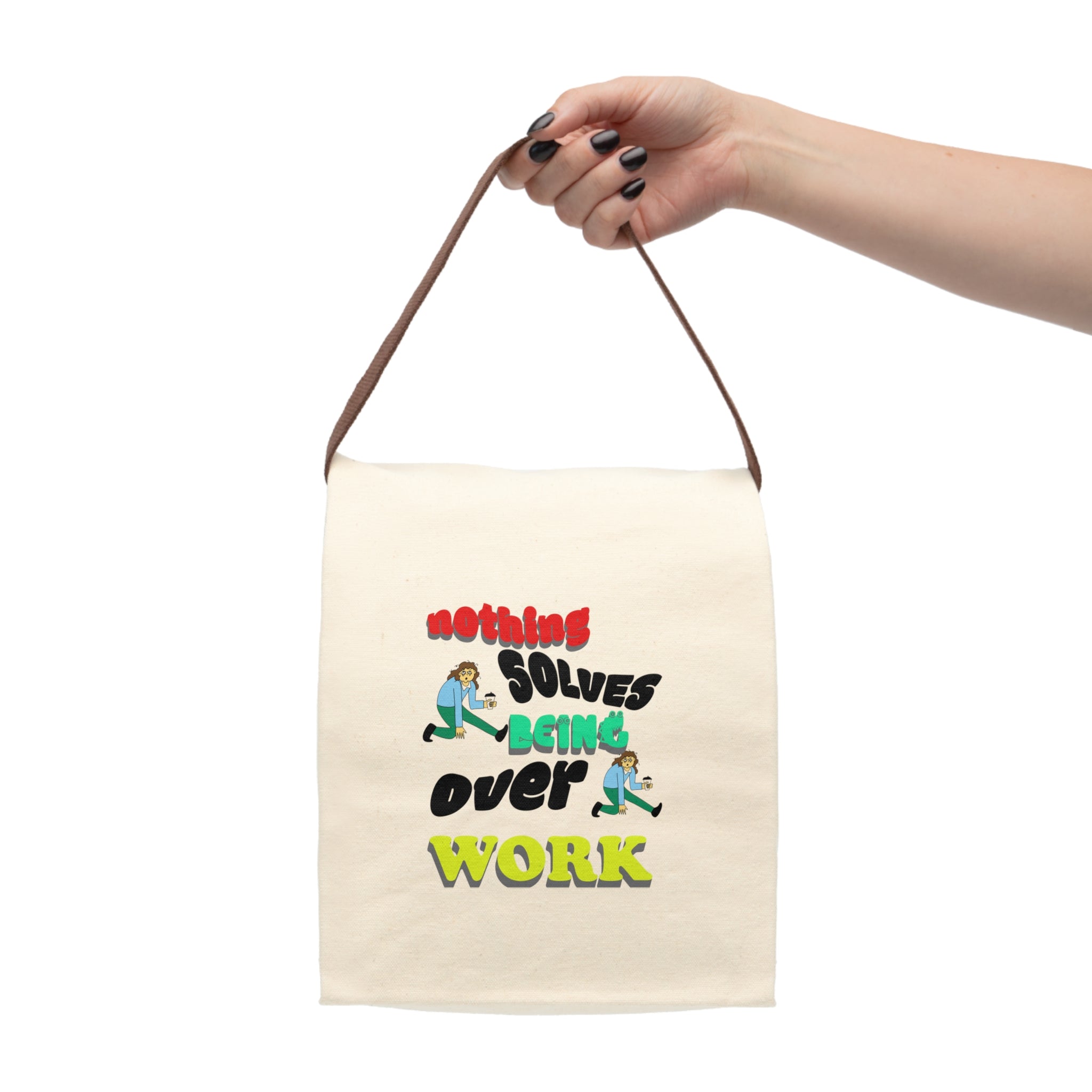 Canvas Lunch Bag With Strap