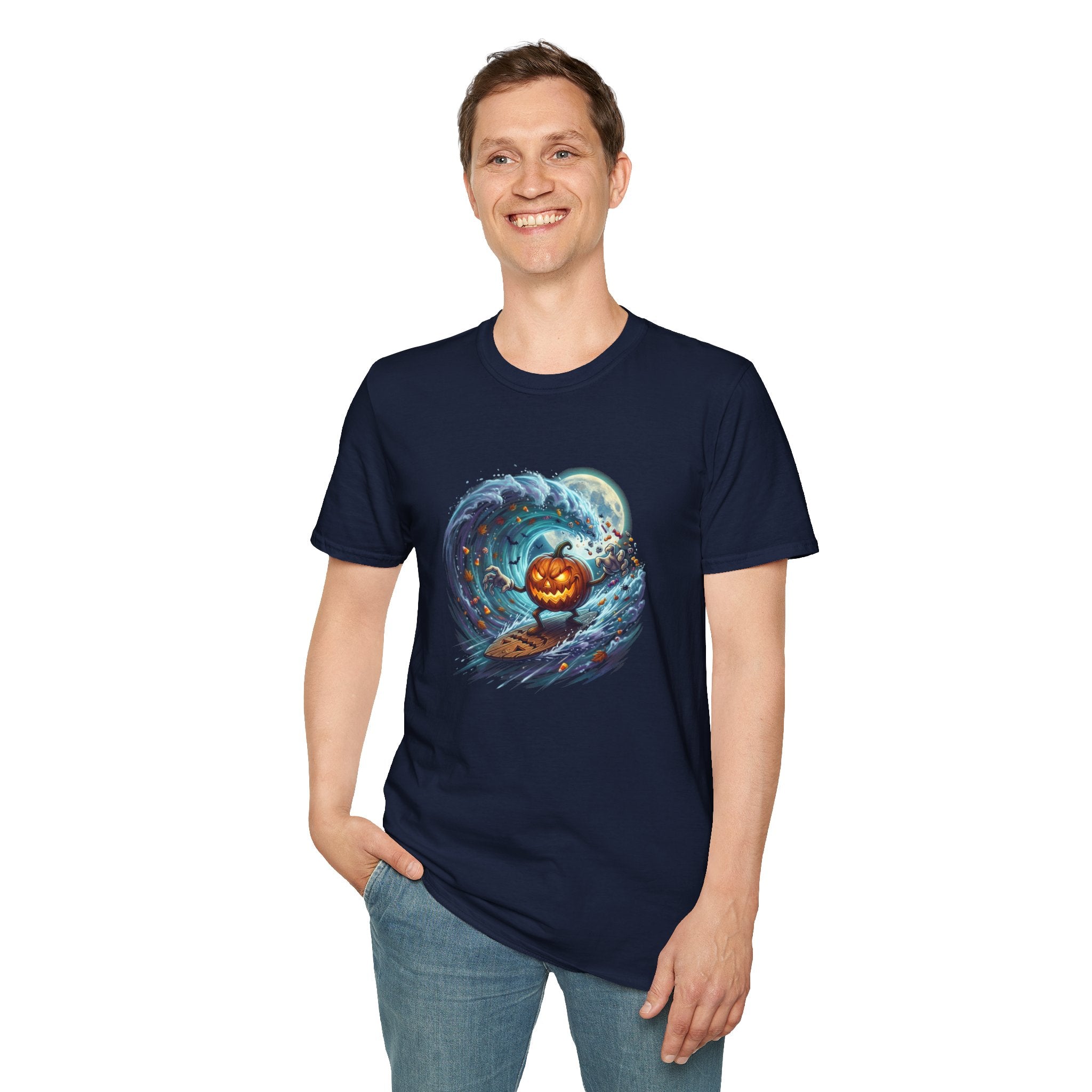 SURFING PUMPKIN Unisex Softstyle T-Shirt