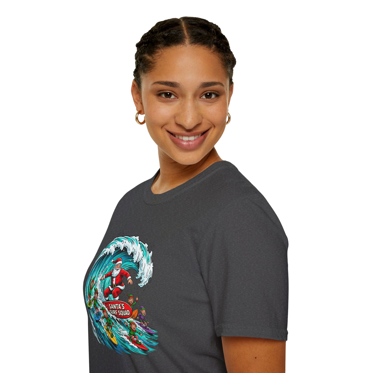 Santa’s Surf Christmas T-Shirt – Tropical Holiday Gift