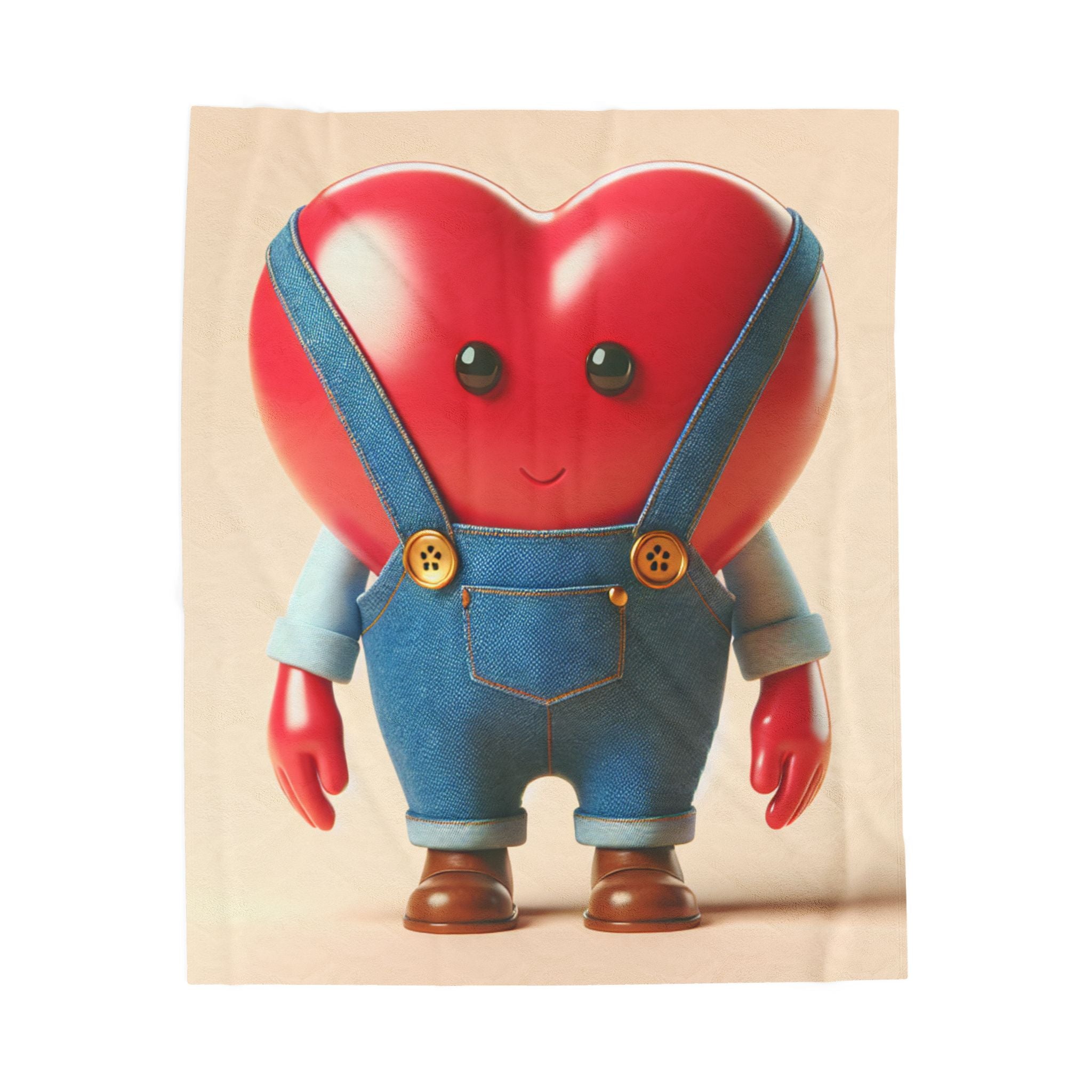 Velveteen Plush Blanket - Heart
