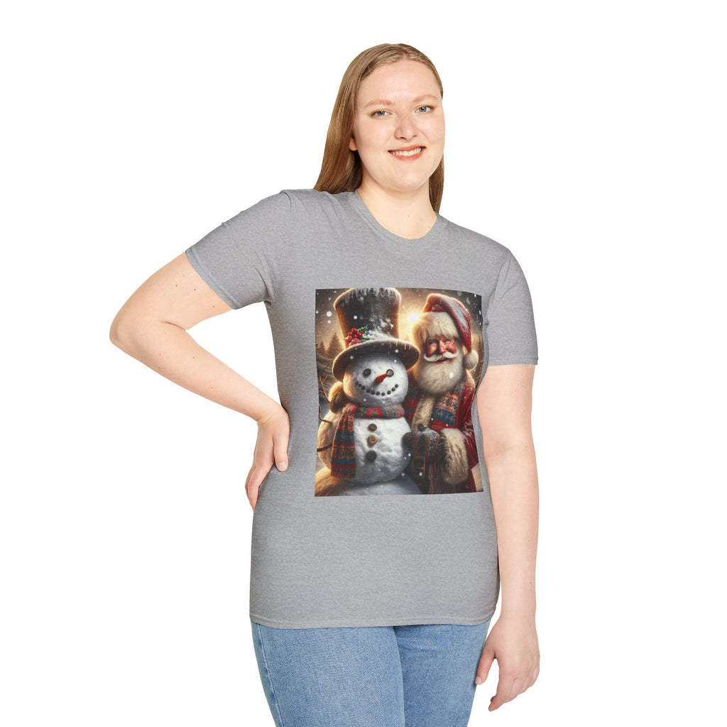 Christmas Santa & Snowman T-Shirt