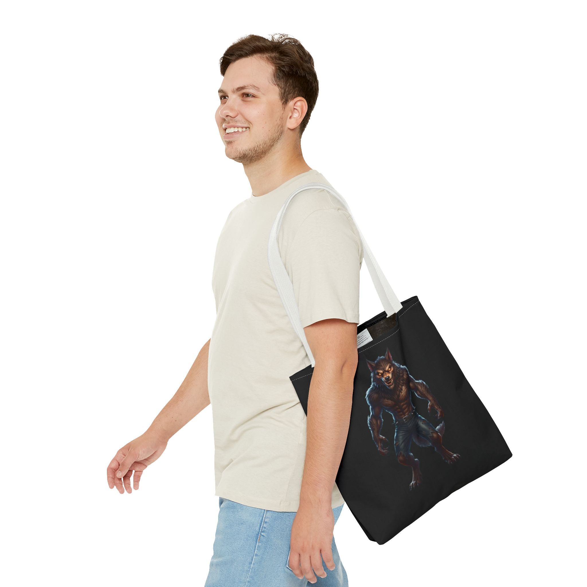 Werewolf Tote Bag — Dark Fantasy Creature Shopper