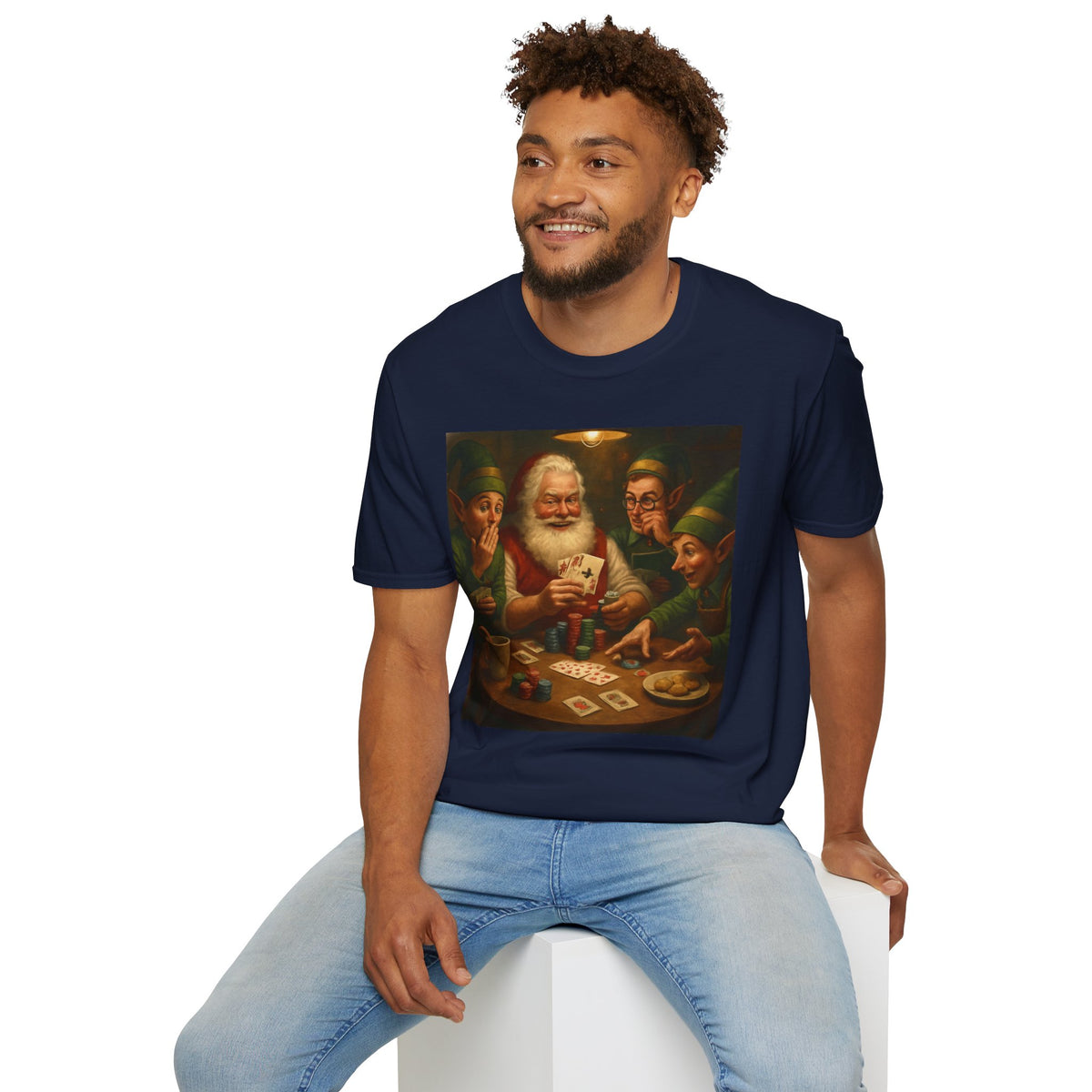 Santa Poker Night Christmas T-Shirt