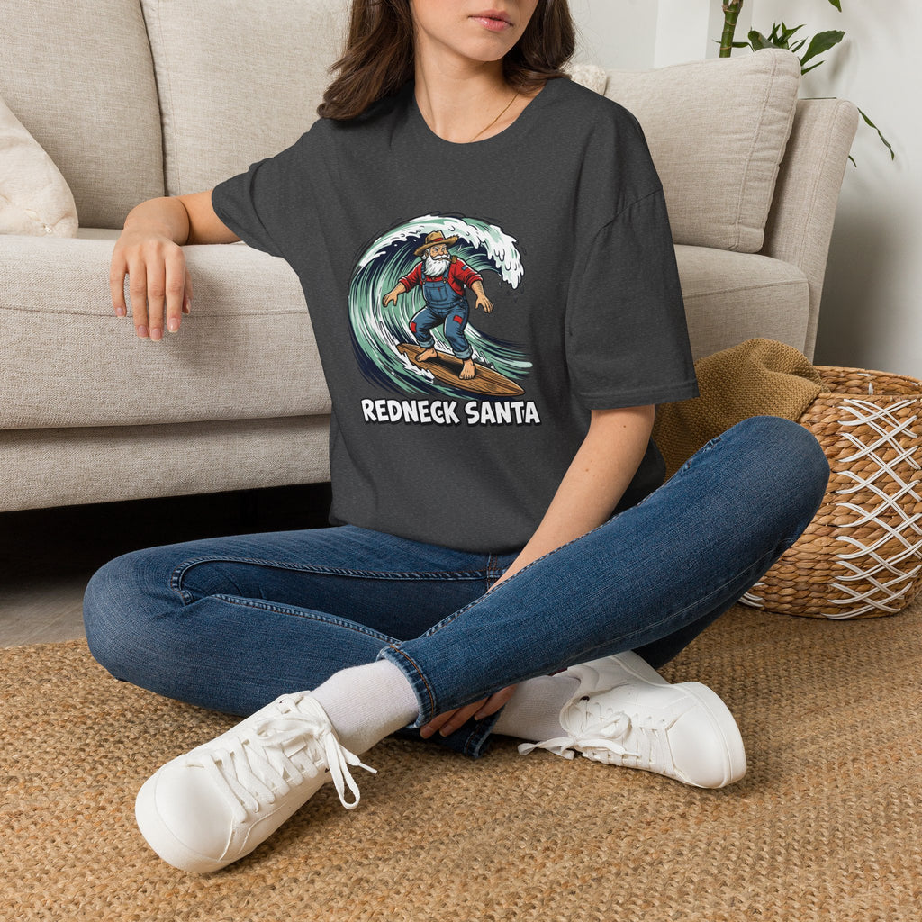 Redneck Santa T-Shirt — Surfing Santa Holiday Graphic Tee