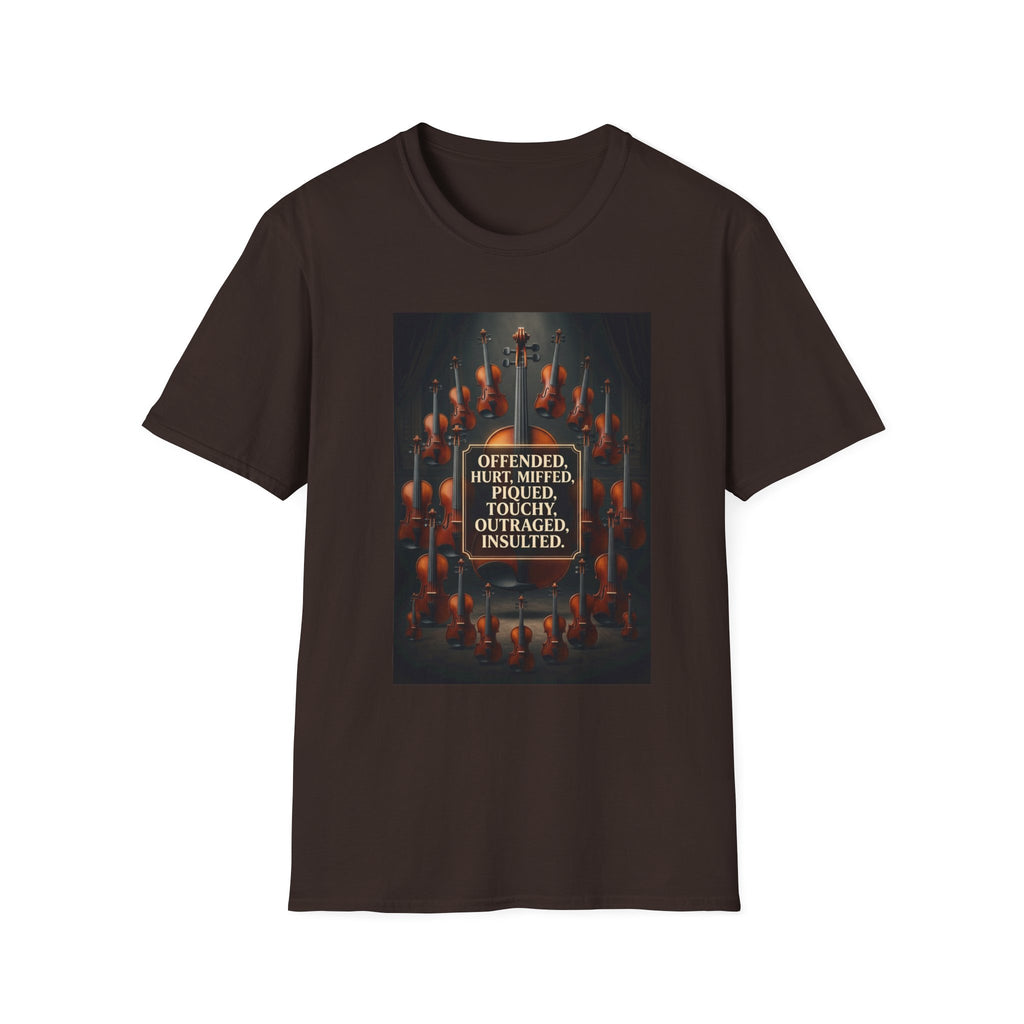 T-Shirt — 'Offended, Hurt, Miffed, Piqued, Touchy, Outraged, Insulted' Vintage Candle Graphic