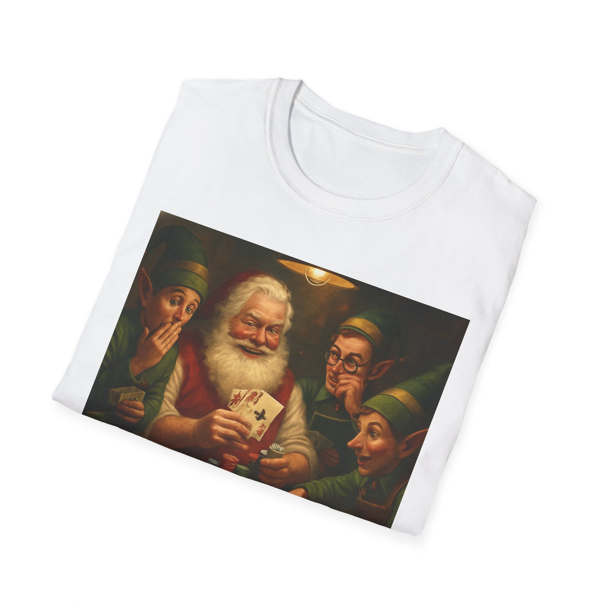 Santa Poker Night Christmas T-Shirt