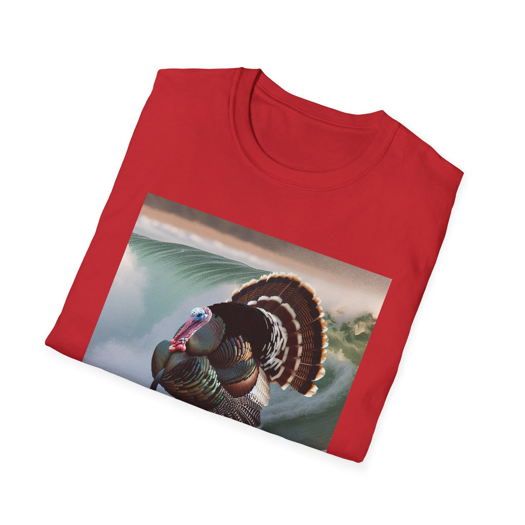 Surfing Turkey T-Shirt — Funny Thanksgiving Surfboard Graphic Tee