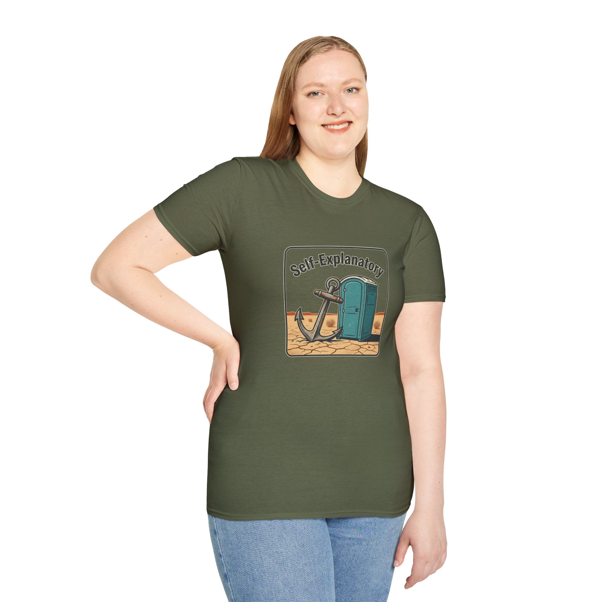 Self-Explanatory Anchor Outhouse Funny Unisex T-Shirt
