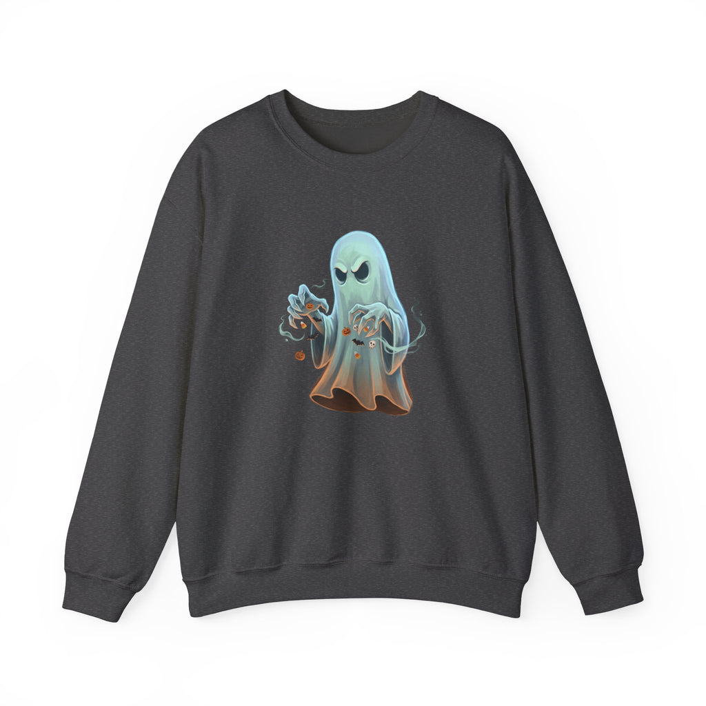 Grumpy Ghost Halloween Crewneck Sweatshirt