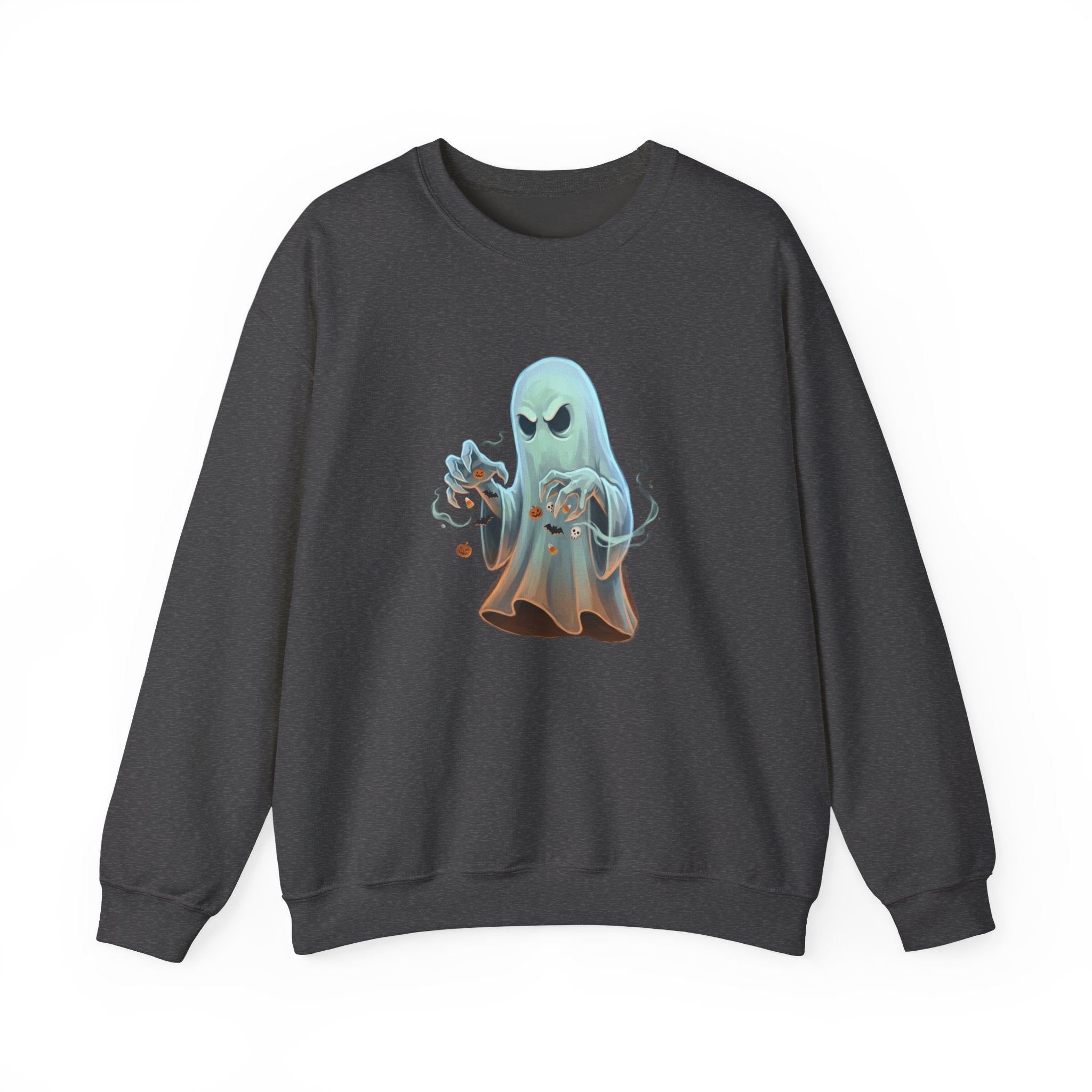 Grumpy Ghost Halloween Crewneck Sweatshirt