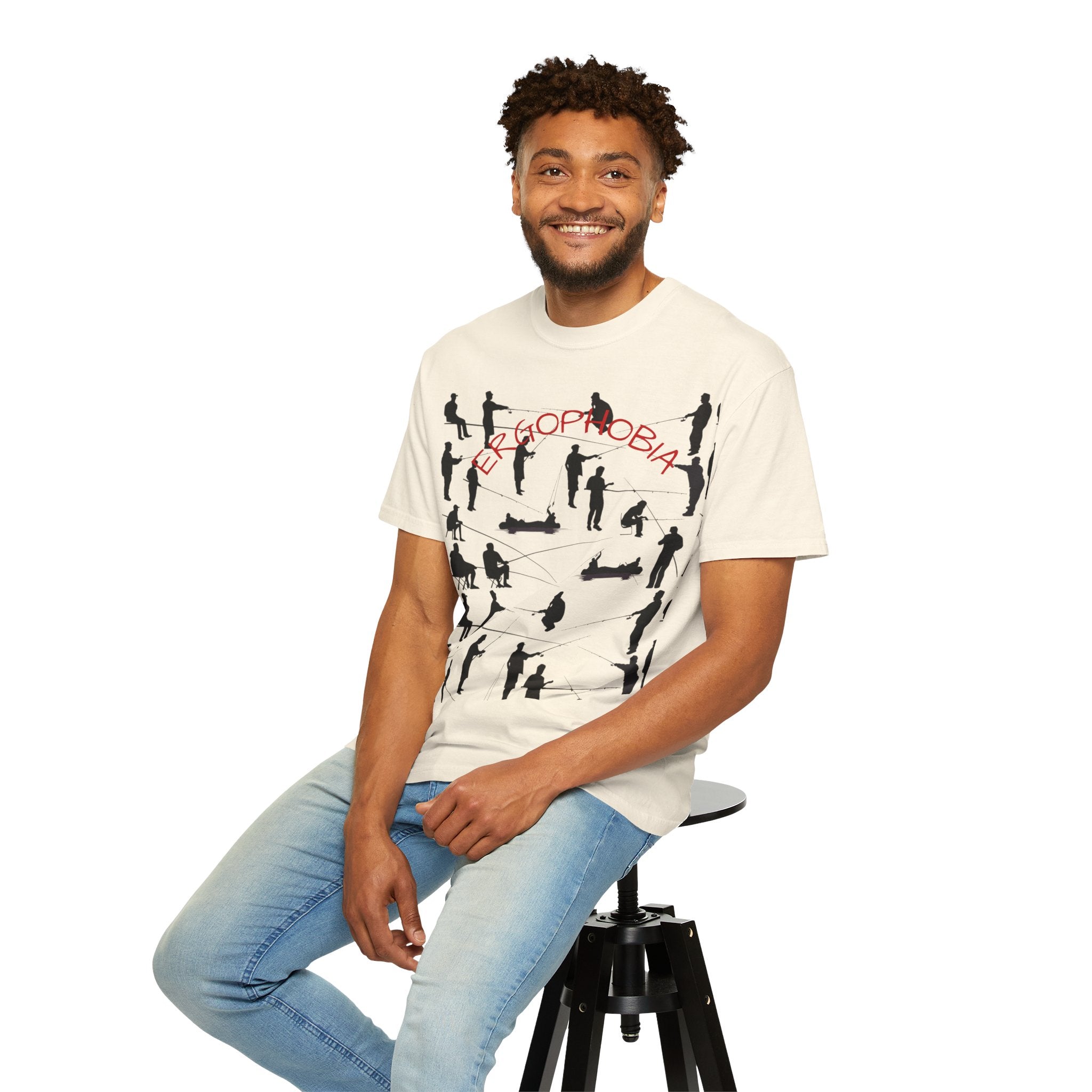 Different Styles of Fishing Garment-Dyed T-Shirt