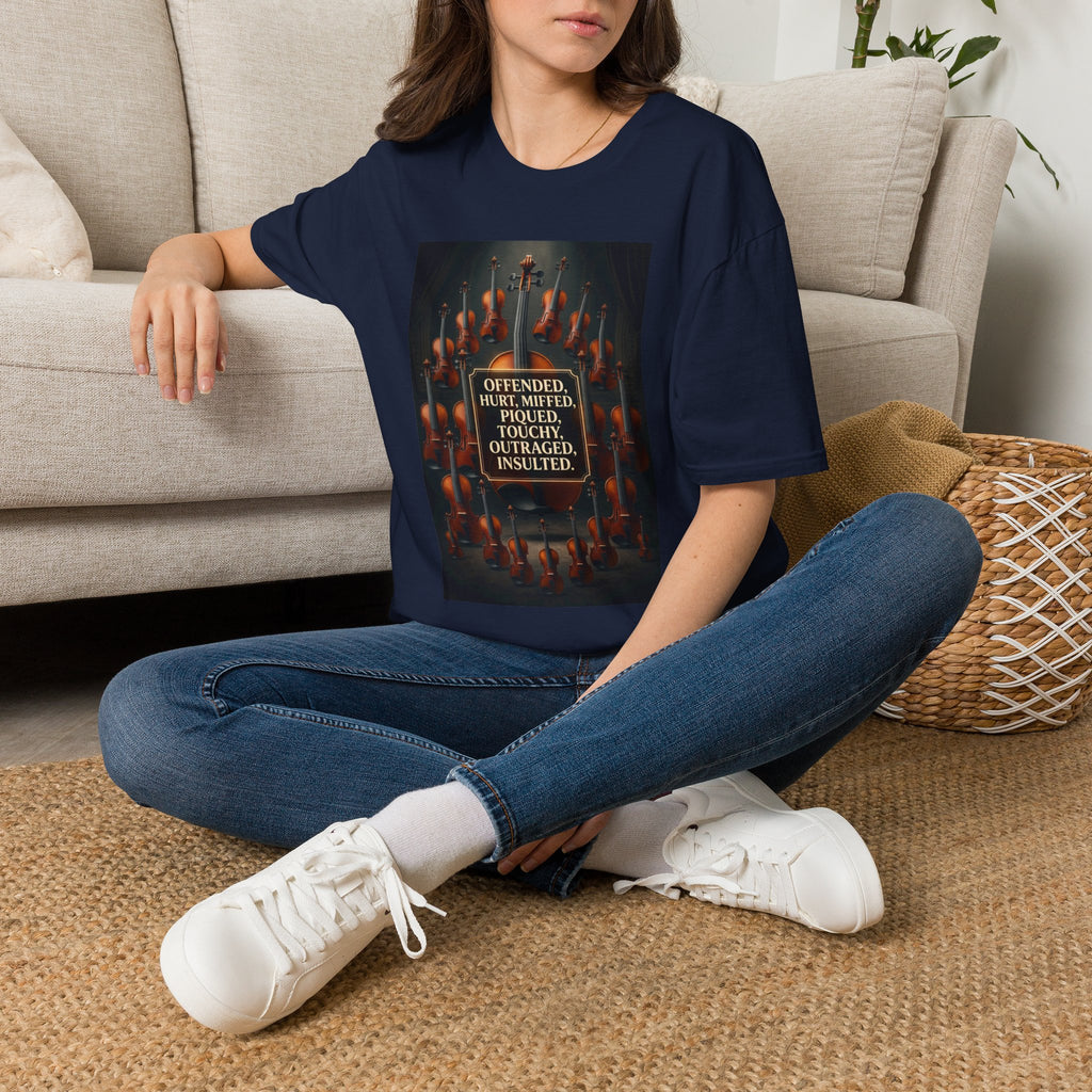 T-Shirt — 'Offended, Hurt, Miffed, Piqued, Touchy, Outraged, Insulted' Vintage Candle Graphic