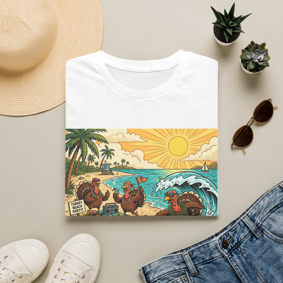 Surfing Turkey Beach Party T-Shirt