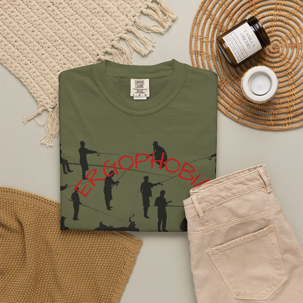 Different Styles of Fishing Garment-Dyed T-Shirt