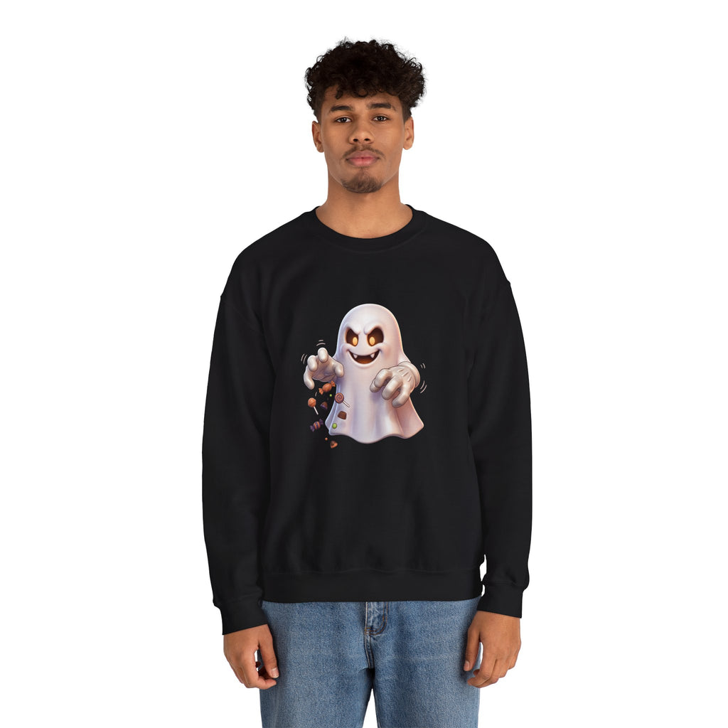 Candy Grabber Ghost Halloween Crewneck Sweatshirt
