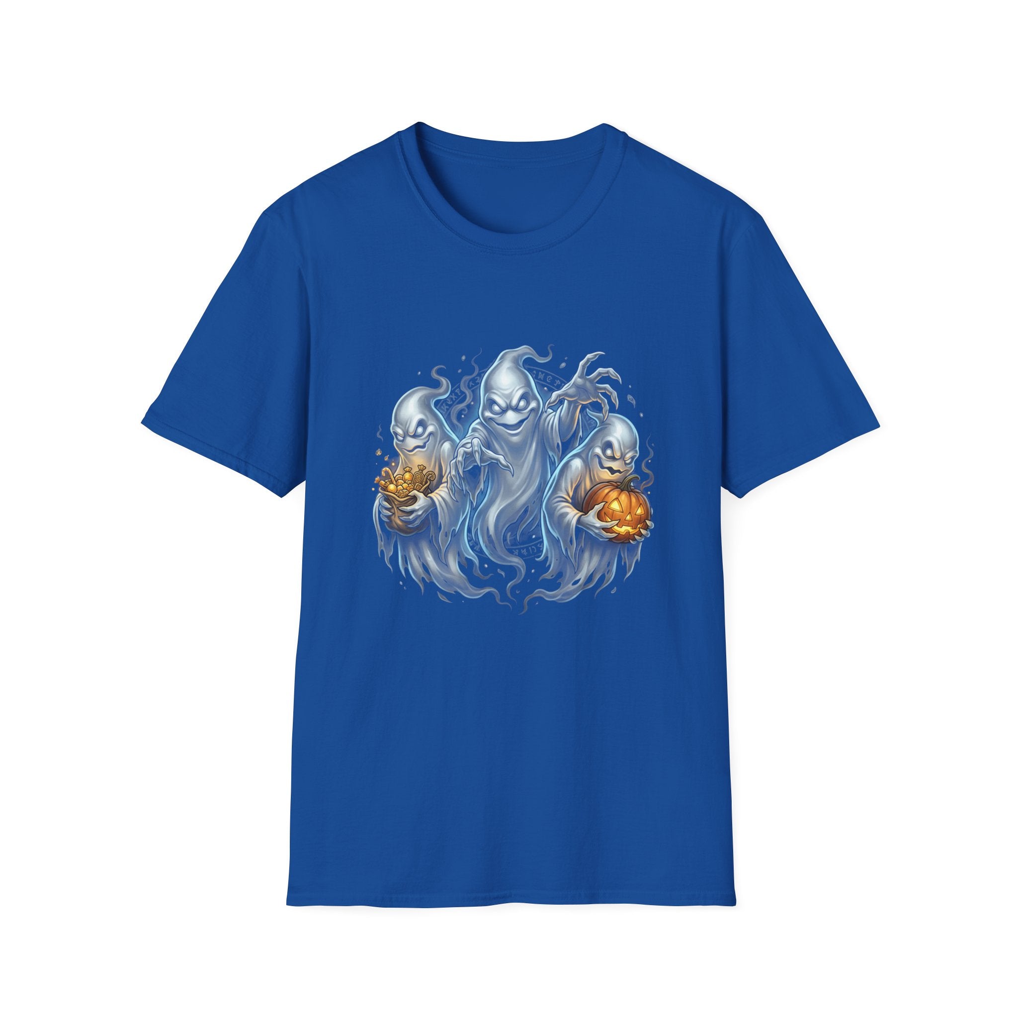 Three Menacing Ghosts Halloween Unisex Softstyle T-Shirt