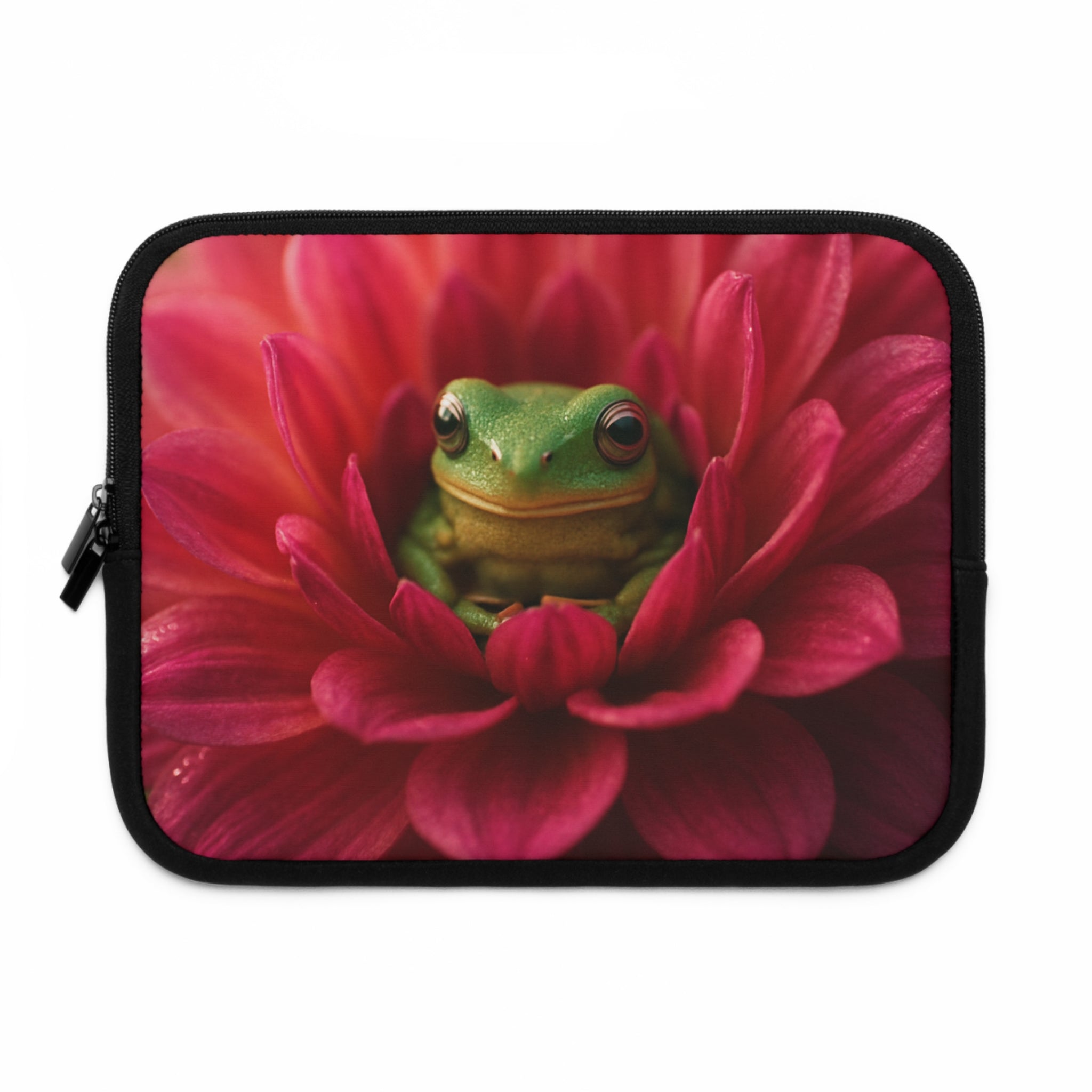 Frog in a Flower Laptop Sleeve