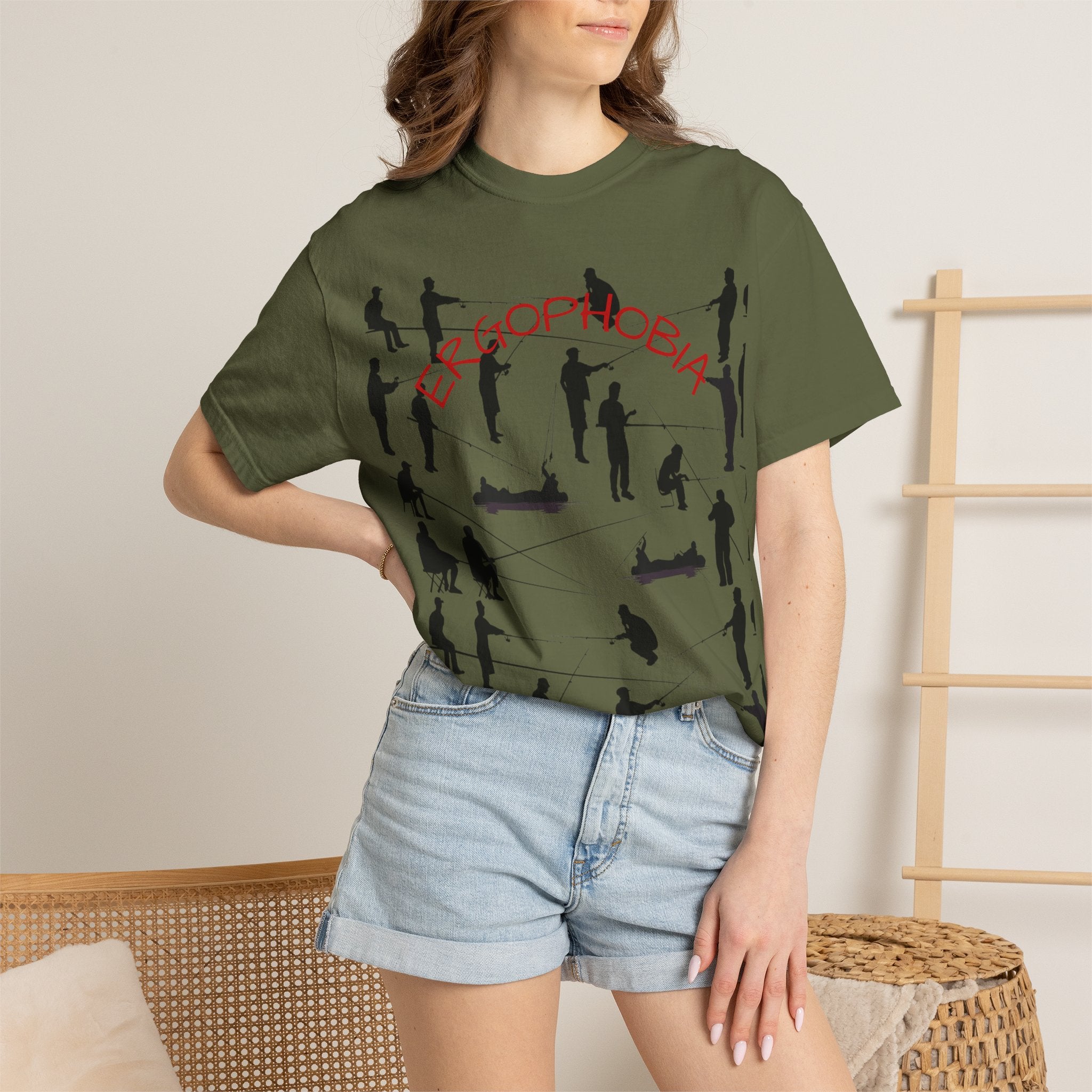 Different Styles of Fishing Garment-Dyed T-Shirt