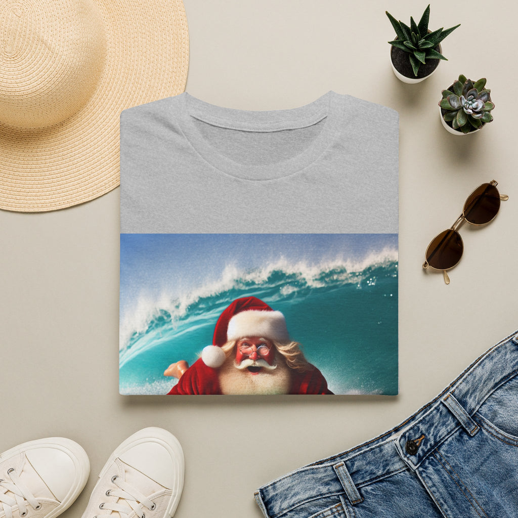 Surfing Santa T-Shirt — Funny Christmas Surf Holiday Tee