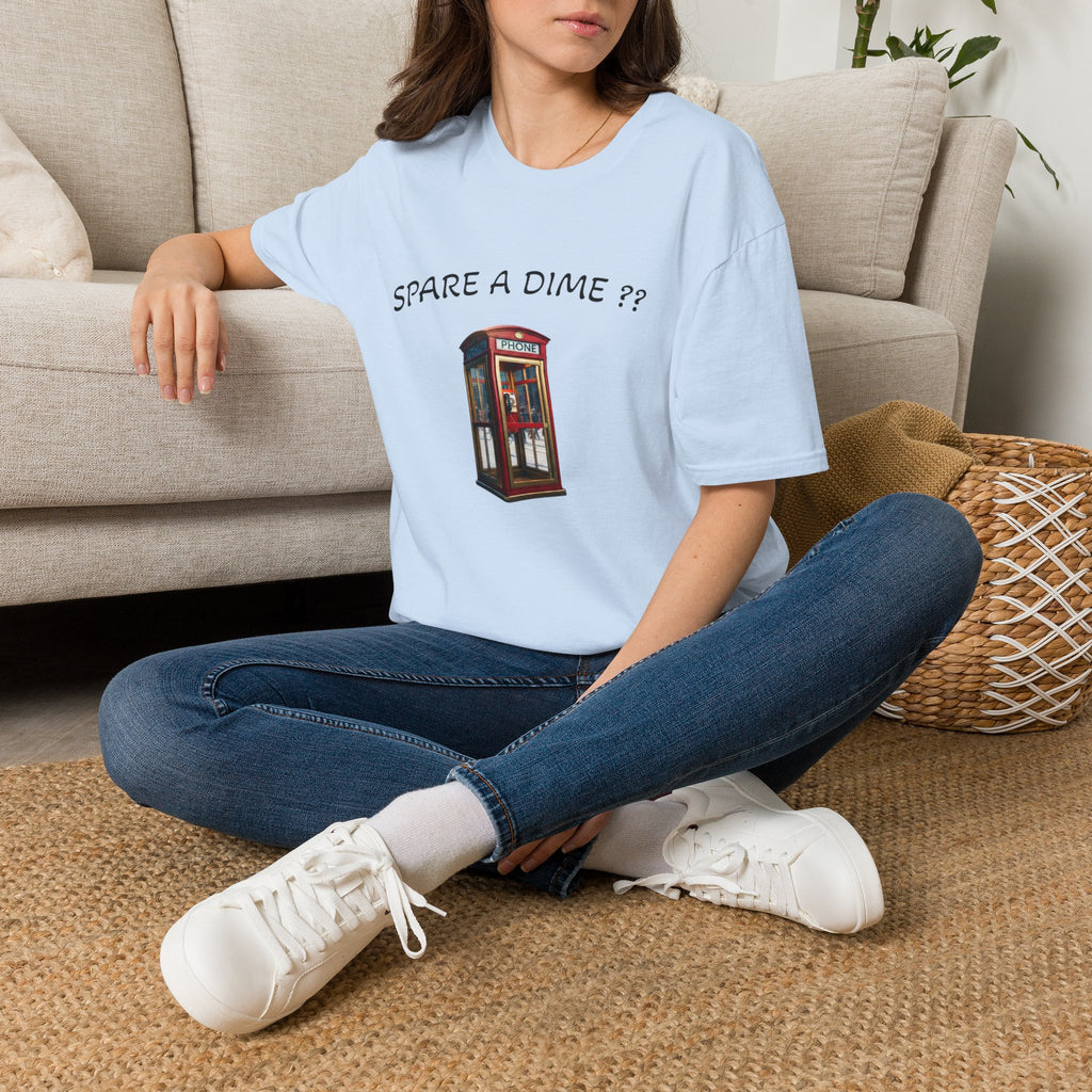 Spare a Dime? Phone Booth Graphic T‑Shirt