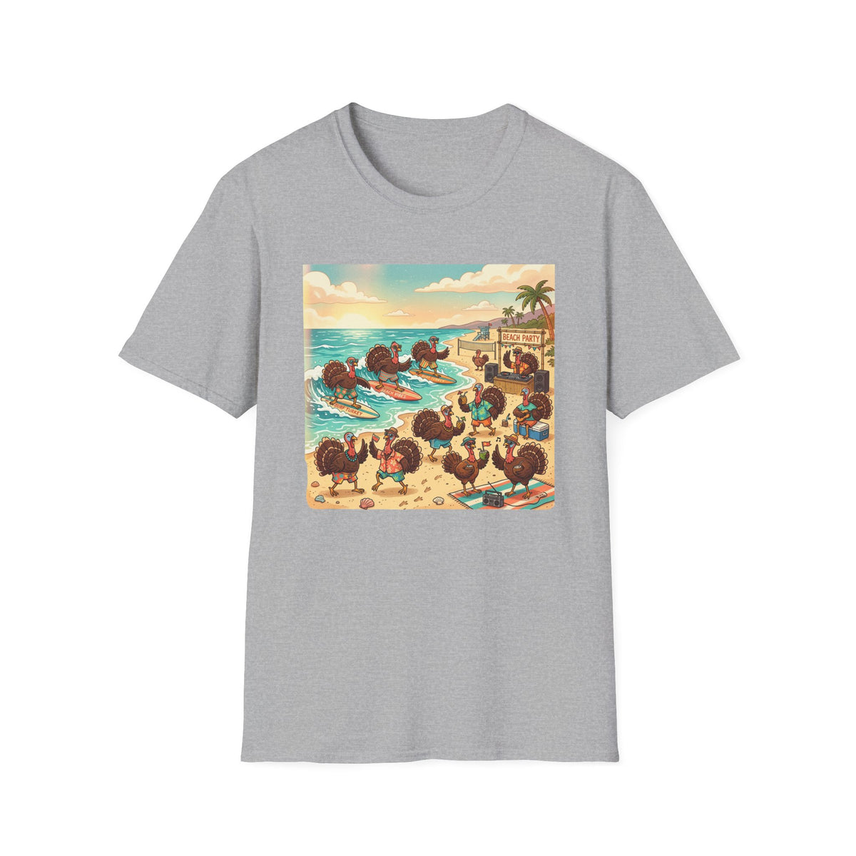 Tropical Turkey Beach Party T-Shirt