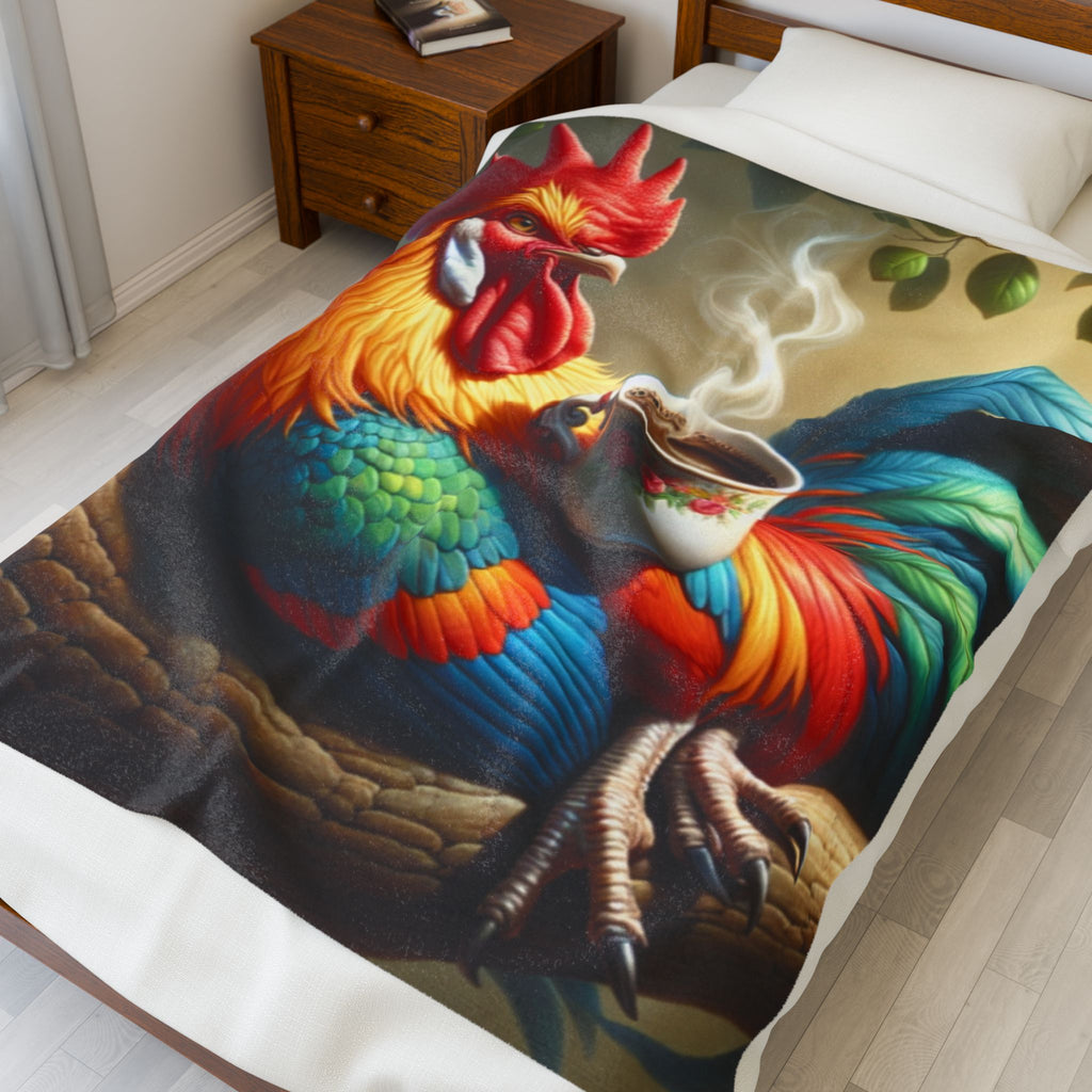 Velveteen Plush Blanket - Rooster