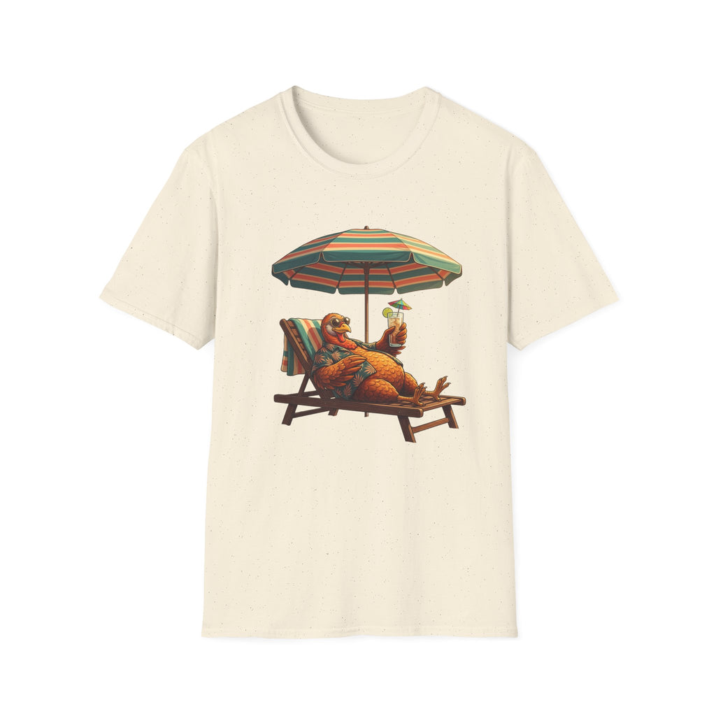 Beach Dog T‑Shirt — Relaxing Dachshund Under Umbrella Graphic Tee