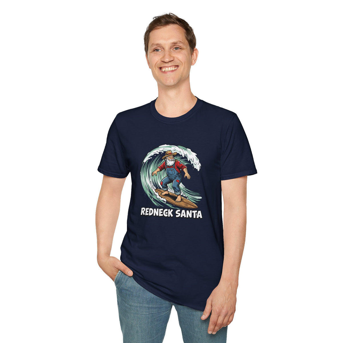 Redneck Santa T-Shirt — Surfing Santa Holiday Graphic Tee