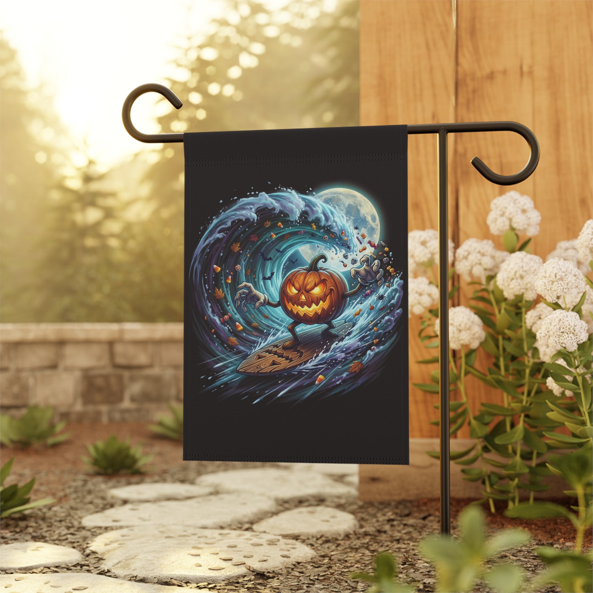 SURFING PUMPKIN Garden & House Banner
